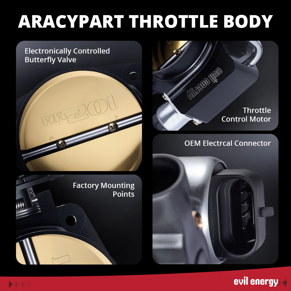 EVIL ENERGY 102mm Mechanical Throttle Body for Chevy LSX LS LS1 LS2 LS7 with IAC 4 Bolt - Image 7