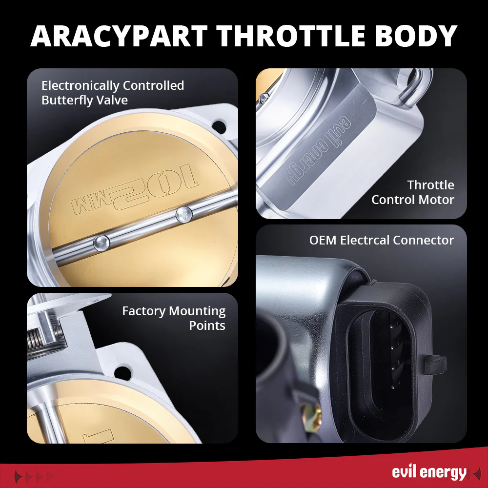 EVIL ENERGY 102mm Mechanical Throttle Body for Chevy LSX LS LS1 LS2 LS7 with IAC 4 Bolt - Image 8