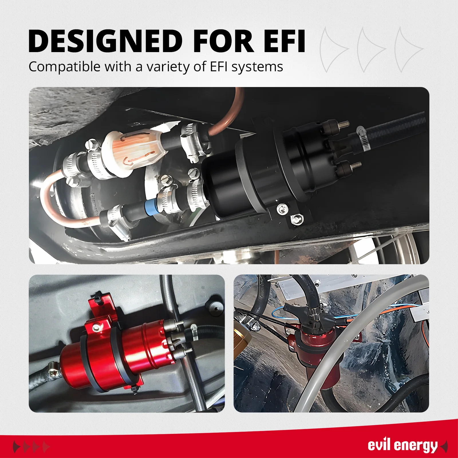 EVIL ENERGY 255LPH High Pressure External Electric Fuel Injection Pump 12V-13.5V - Stable Performance for EFI Vehicle Systems - Image 14