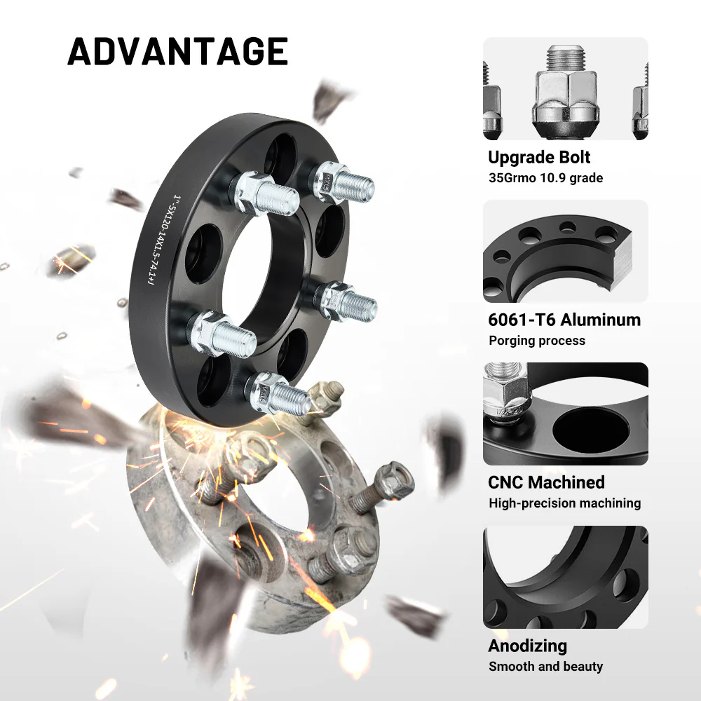 EVIL ENERGY 5x120mm 1inch/20mm Wheel Spacers for BWM - Piece Set with M12x1.5 Bolts, 70.3mm Hub Bore - Image 8