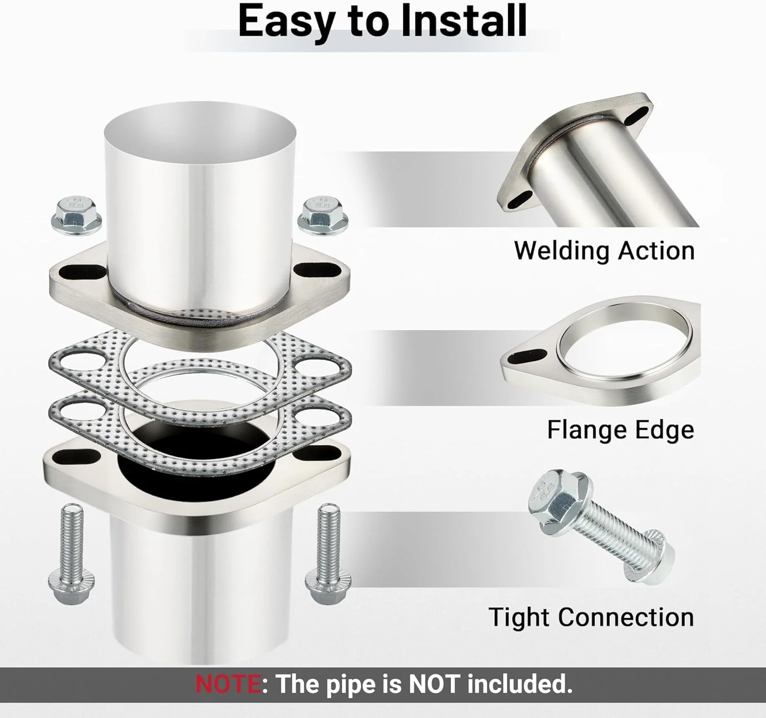 EVIL ENERGY 2-Bolt Exhaust Flange Set with Gaskets & Bolts (1.75/2/2.25/2.35/2.5/3 Inch) - Image 14