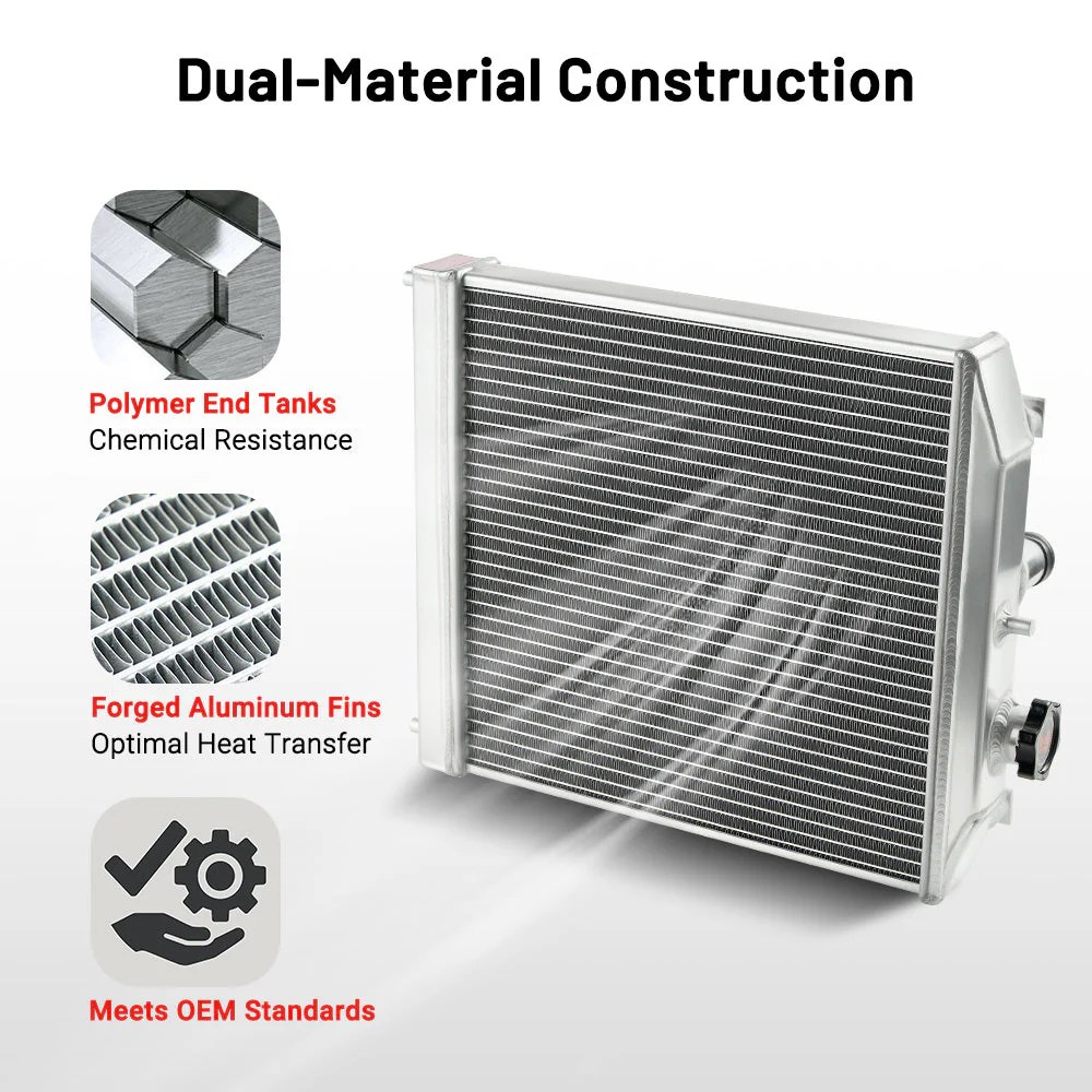 EVIL ENERGY 2Row-30mm Performance Aluminum Radiator Fit for Honda Civic 1992 - 2000 1.3L - 1.6L I4 - Image 4