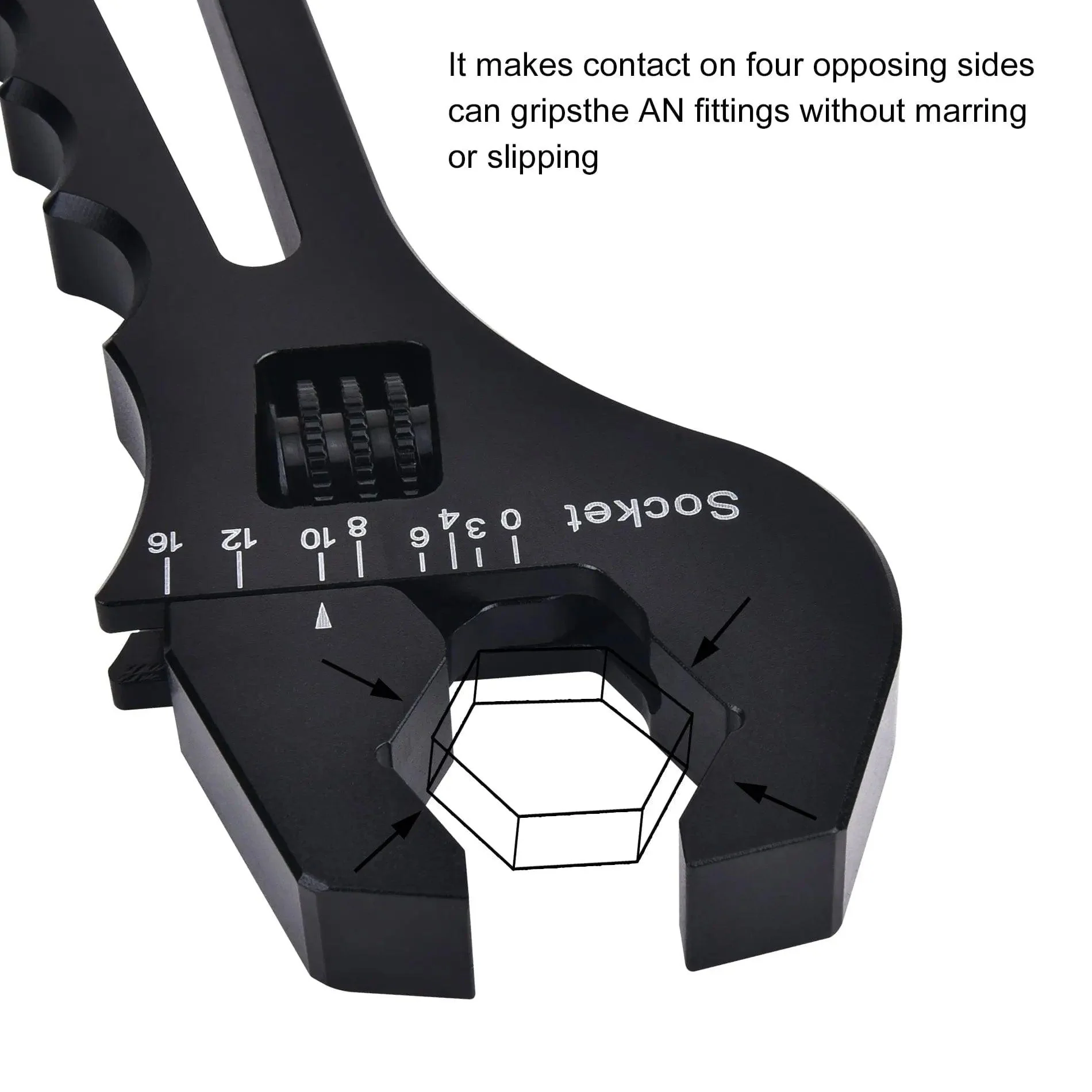 EVIL ENERGY Hose Fitting Adjustable Wrench 3AN-16AN Spanner Lightweight Aluminum - Image 4