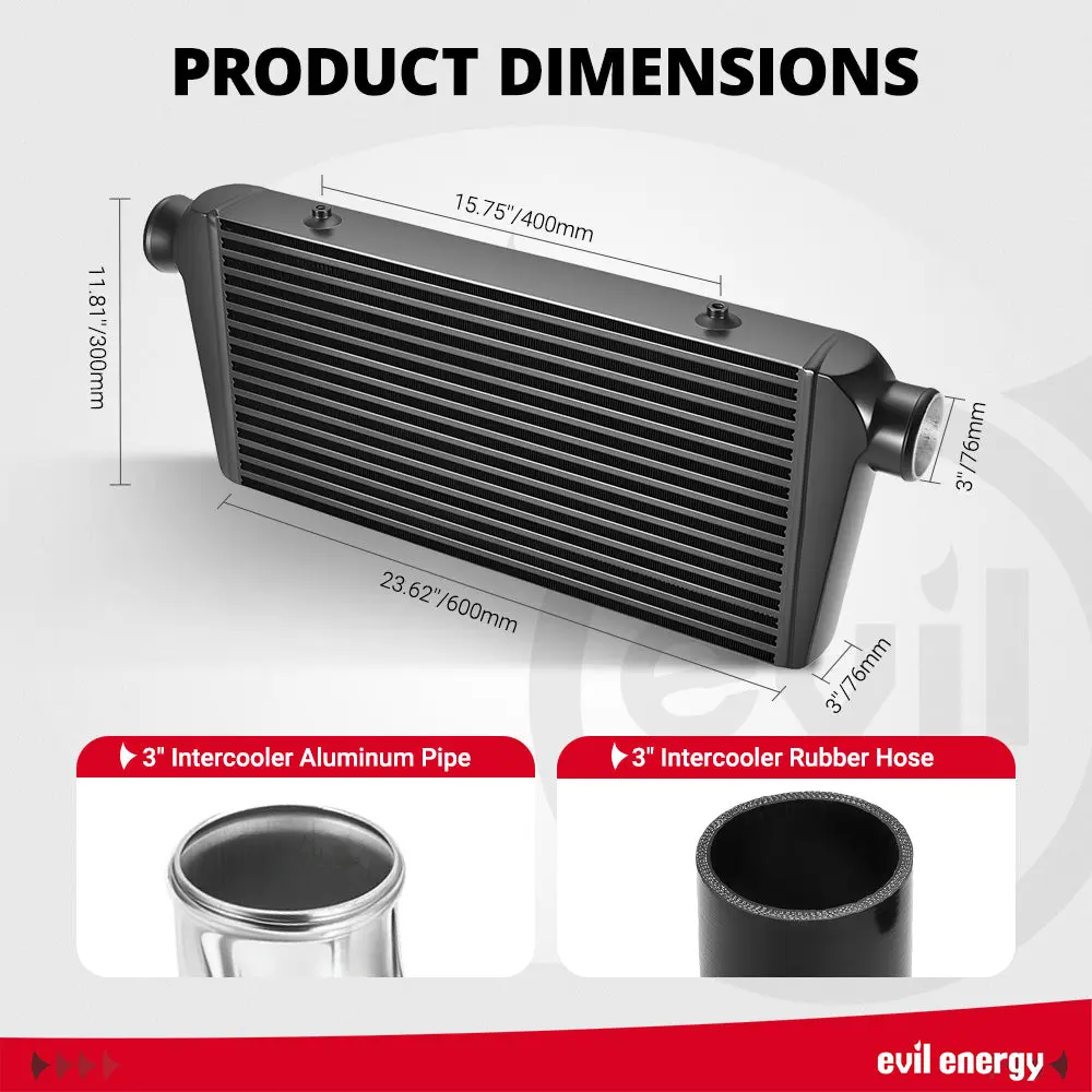 EVIL ENERGY 2009-2015 Camaro Intercooler Kit with 3 Inch Intercooler Core - AC-Retained LS3 Turbo Intercooler Conversion Kit, Bolt-On Front Mount Intercooler & 50mm BOV for Gen 5 Camaro - Image 5