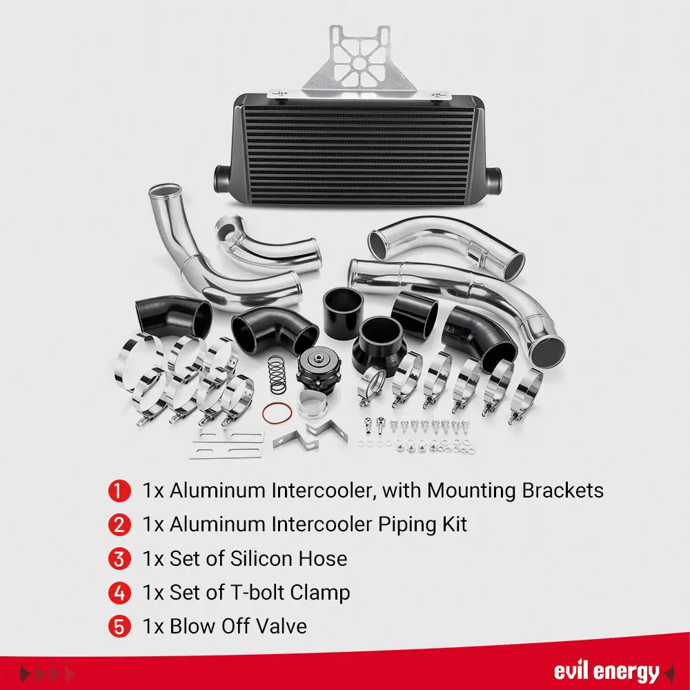 EVIL ENERGY 2009-2015 Camaro Intercooler Kit with 3 Inch Intercooler Core - AC-Retained LS3 Turbo Intercooler Conversion Kit, Bolt-On Front Mount Intercooler & 50mm BOV for Gen 5 Camaro - Image 6
