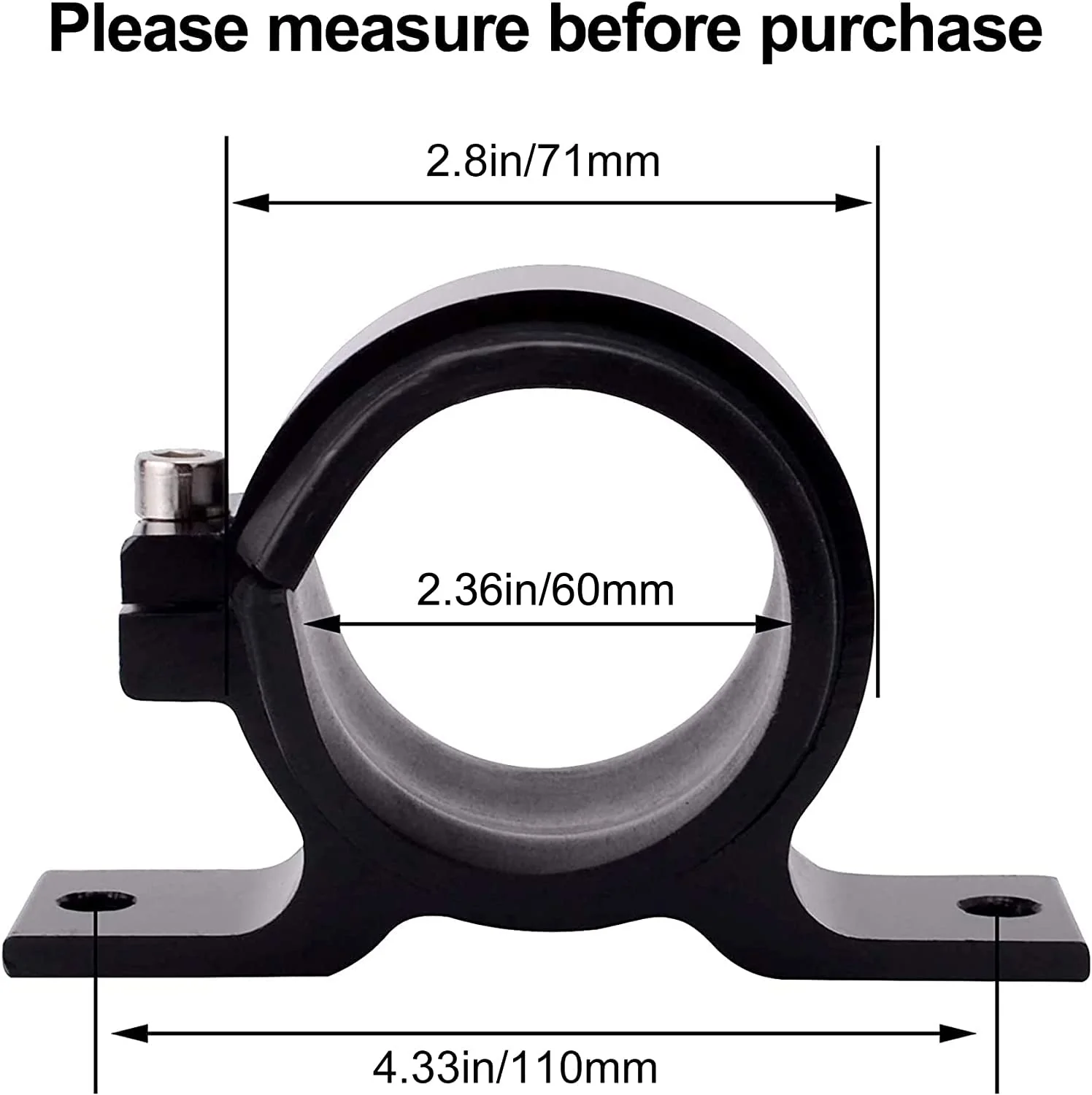 EVIL ENERGY Fuel Filter Mounting Bracket Fuel Pump Clamp Holder (50mm/60mm) - Image 4