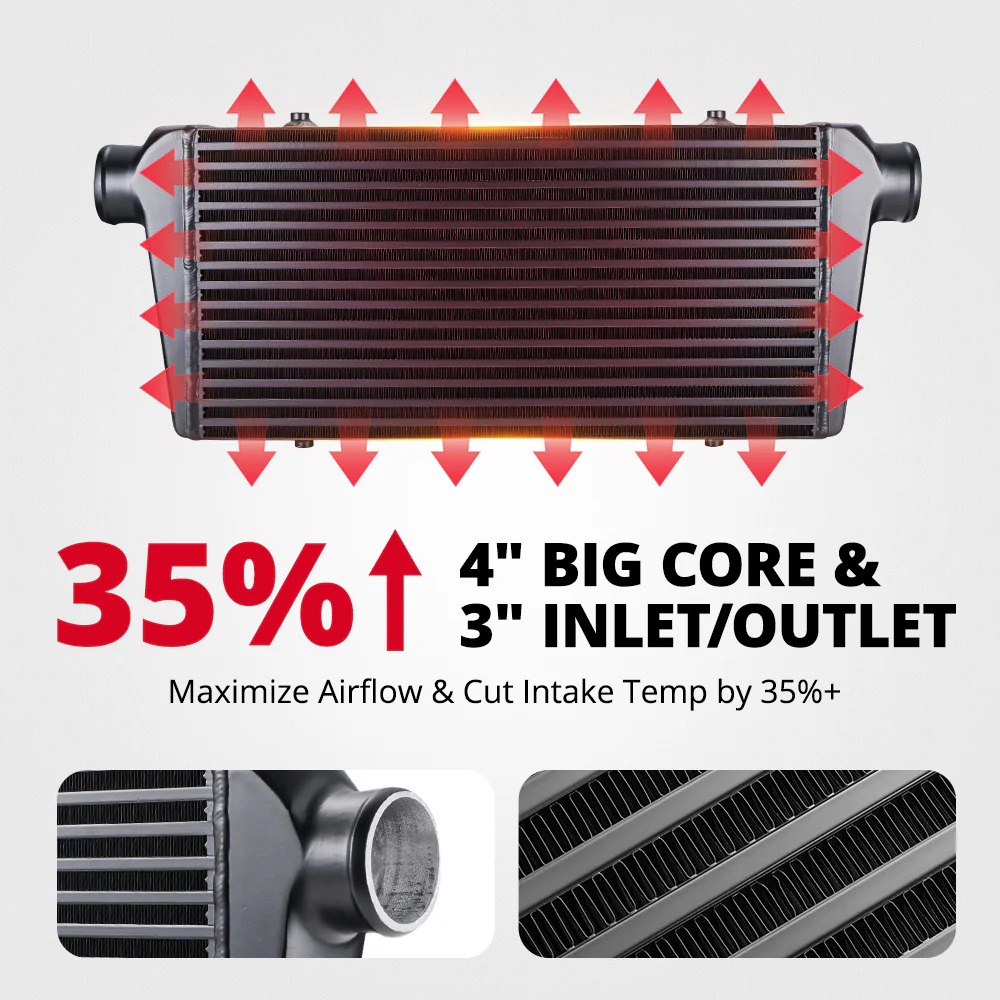 EVIL ENERGY 4-inch Core Intercooler & BOV Kit for 1982-1992 Camaro LS1 Swap - 3rd Gen Camaro Intercooler Kit, Passenger-Side Turbo Layout, Bolt-On Turbo Intercooler - Image 4