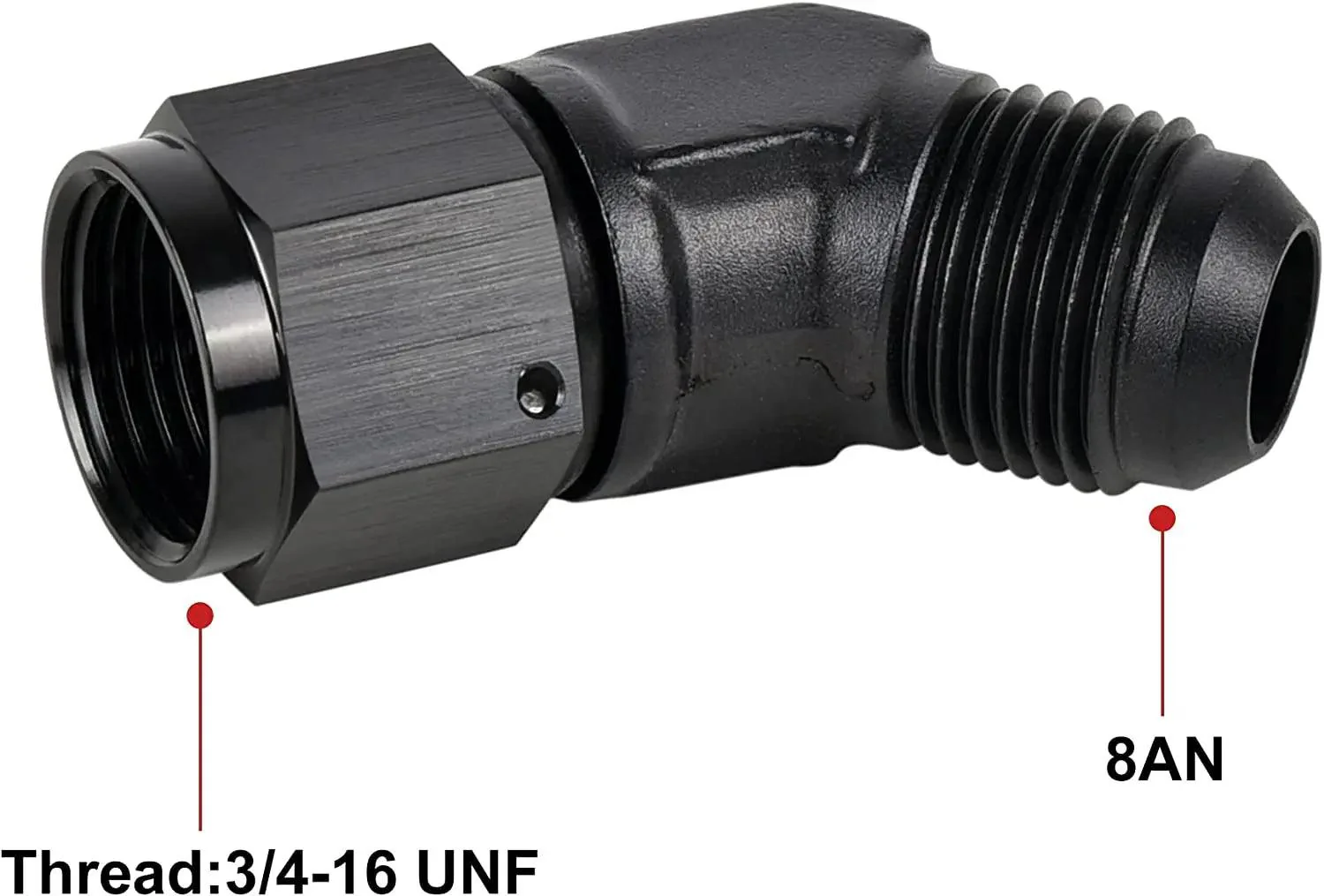 EVIL ENERGY AN Female to AN Male Flare 45 Degree Swivel Fitting Adapter Aluminium Black（3/4/6/8/10AN） - Image 7