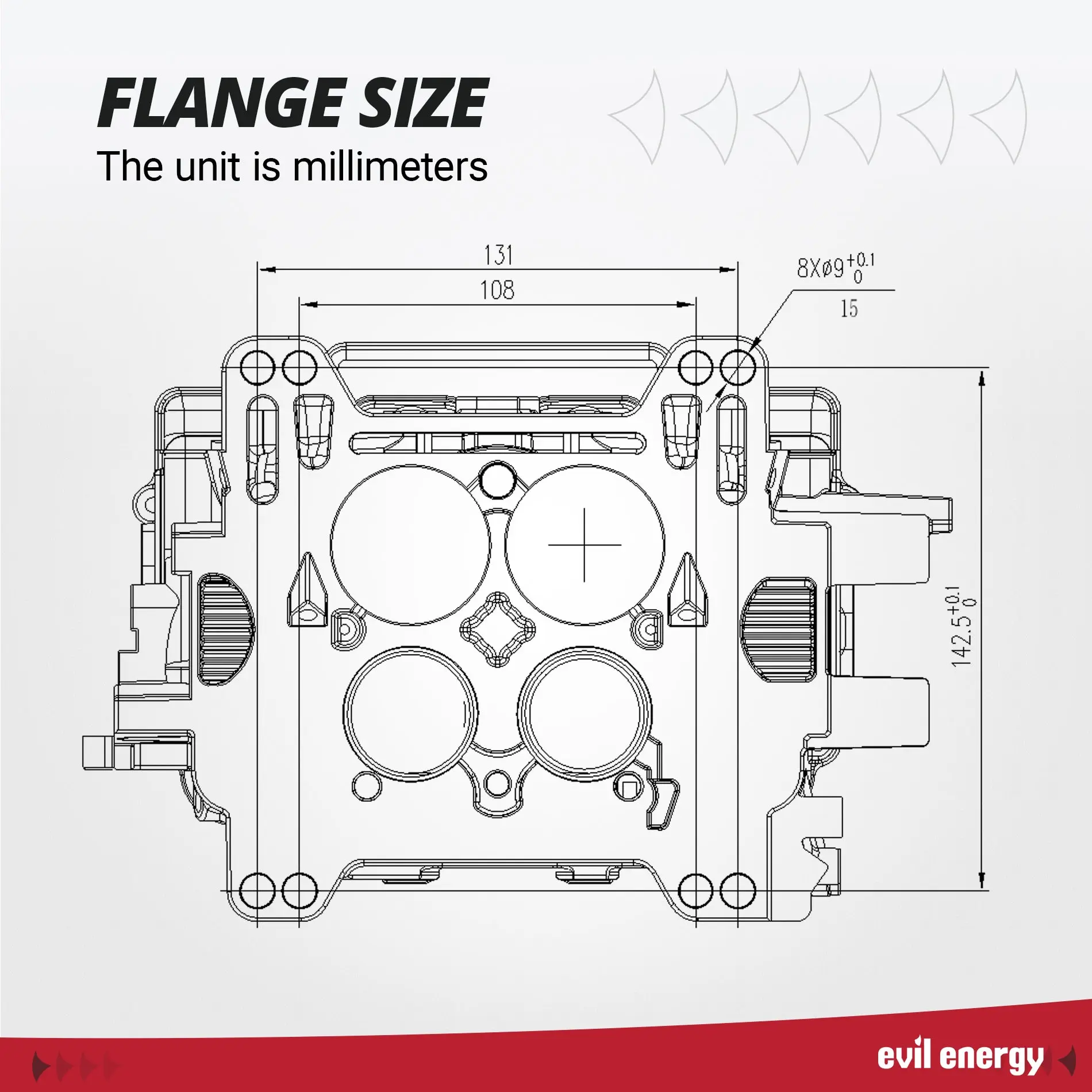 EVIL ENERGY 500 CFM 4-barrel Carburetor Electric Choke - Image 3