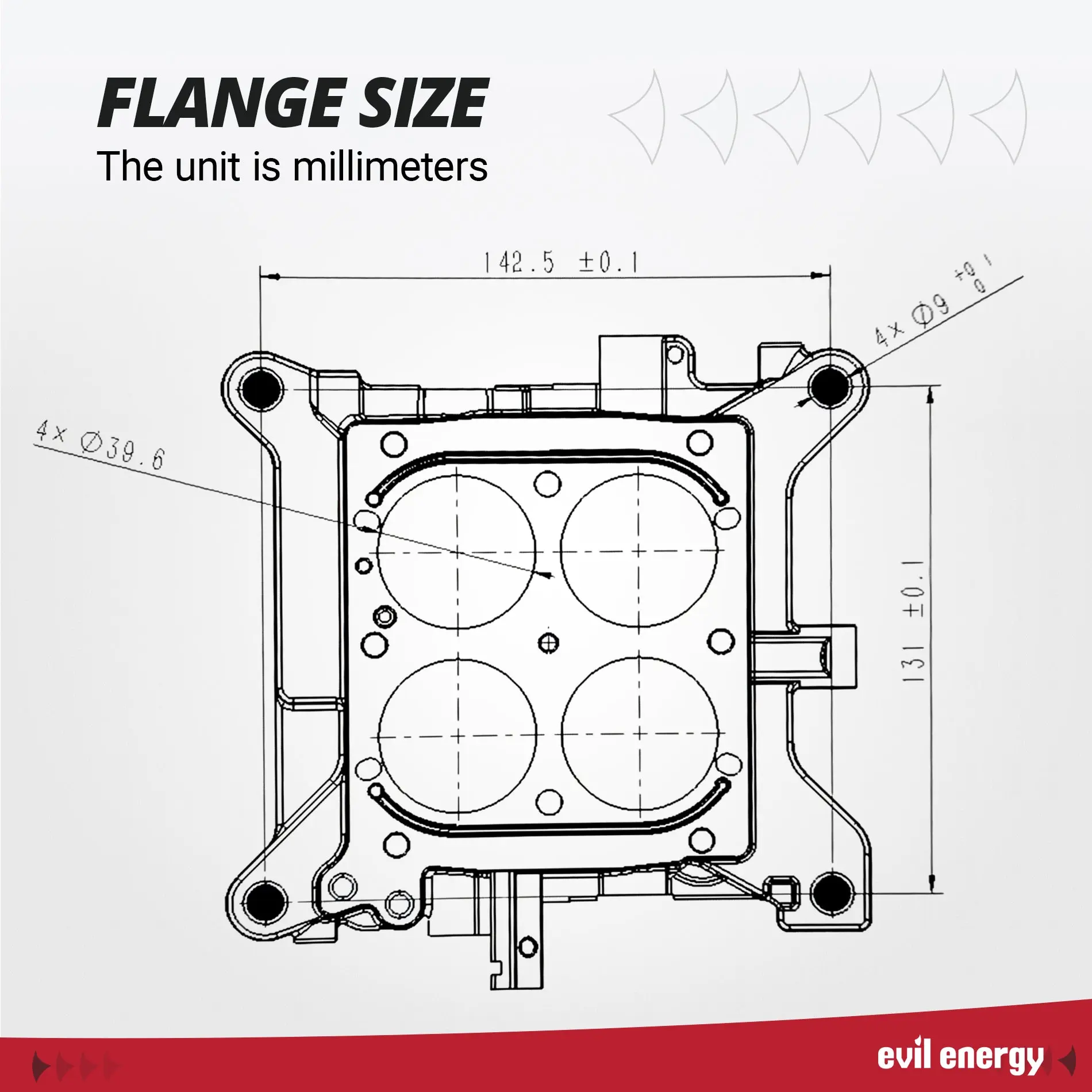 EVIL ENERGY 600 CFM 4-barrel Performance Carburetor - Image 3