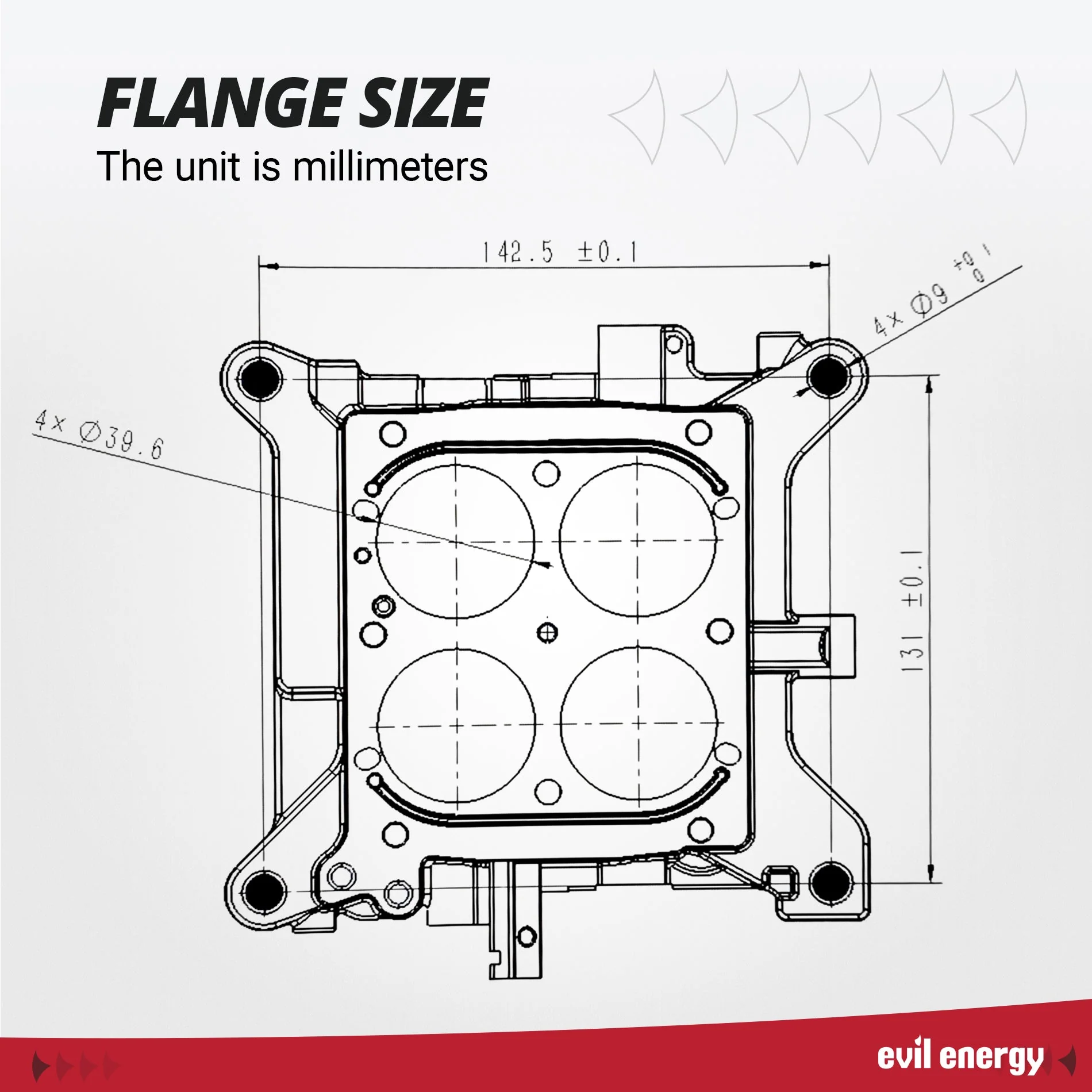 EVIL ENERGY 750 CFM Classic 4-Barrel Street Carburetor - Image 3