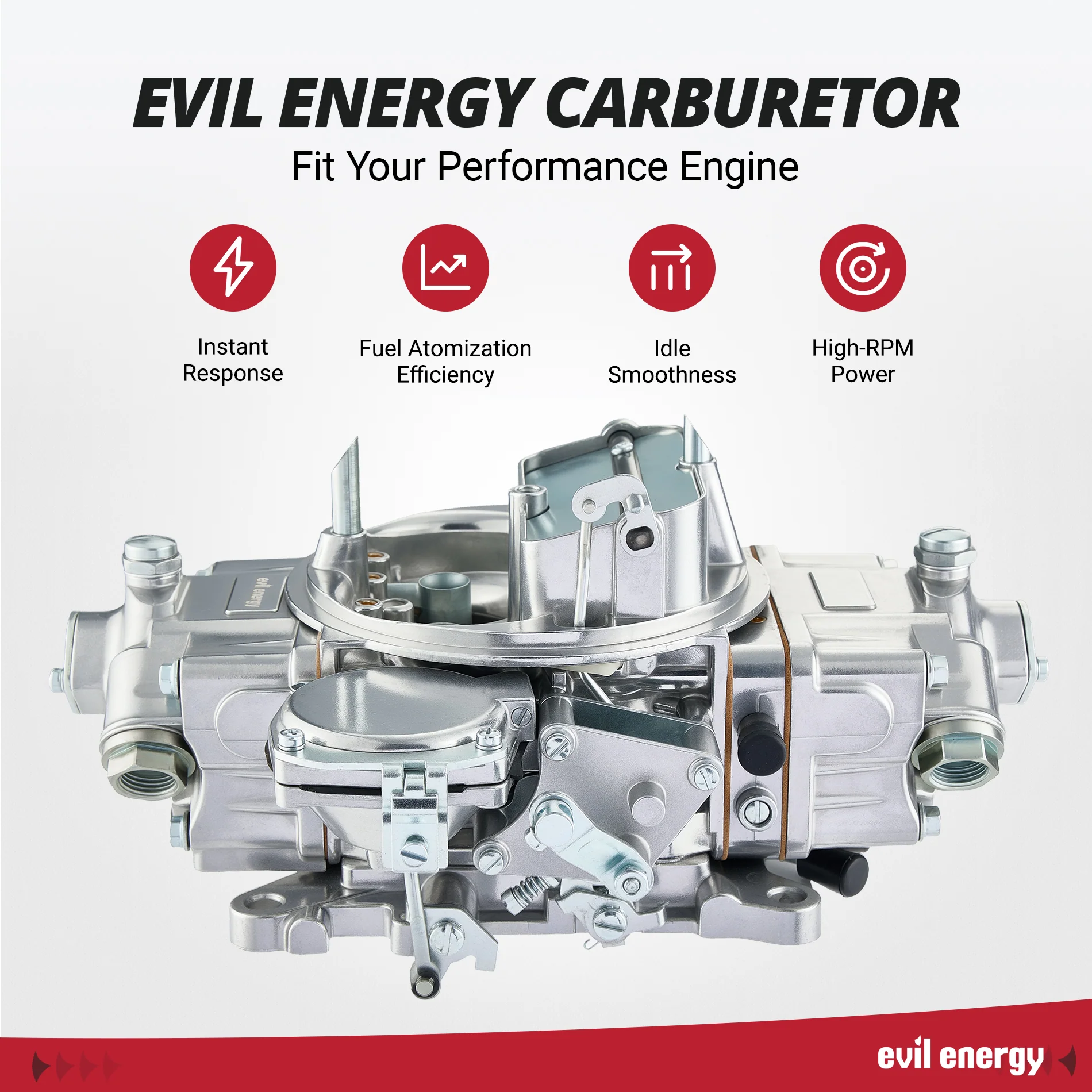 EVIL ENERGY 750 CFM Classic 4-Barrel Street Carburetor - Image 8