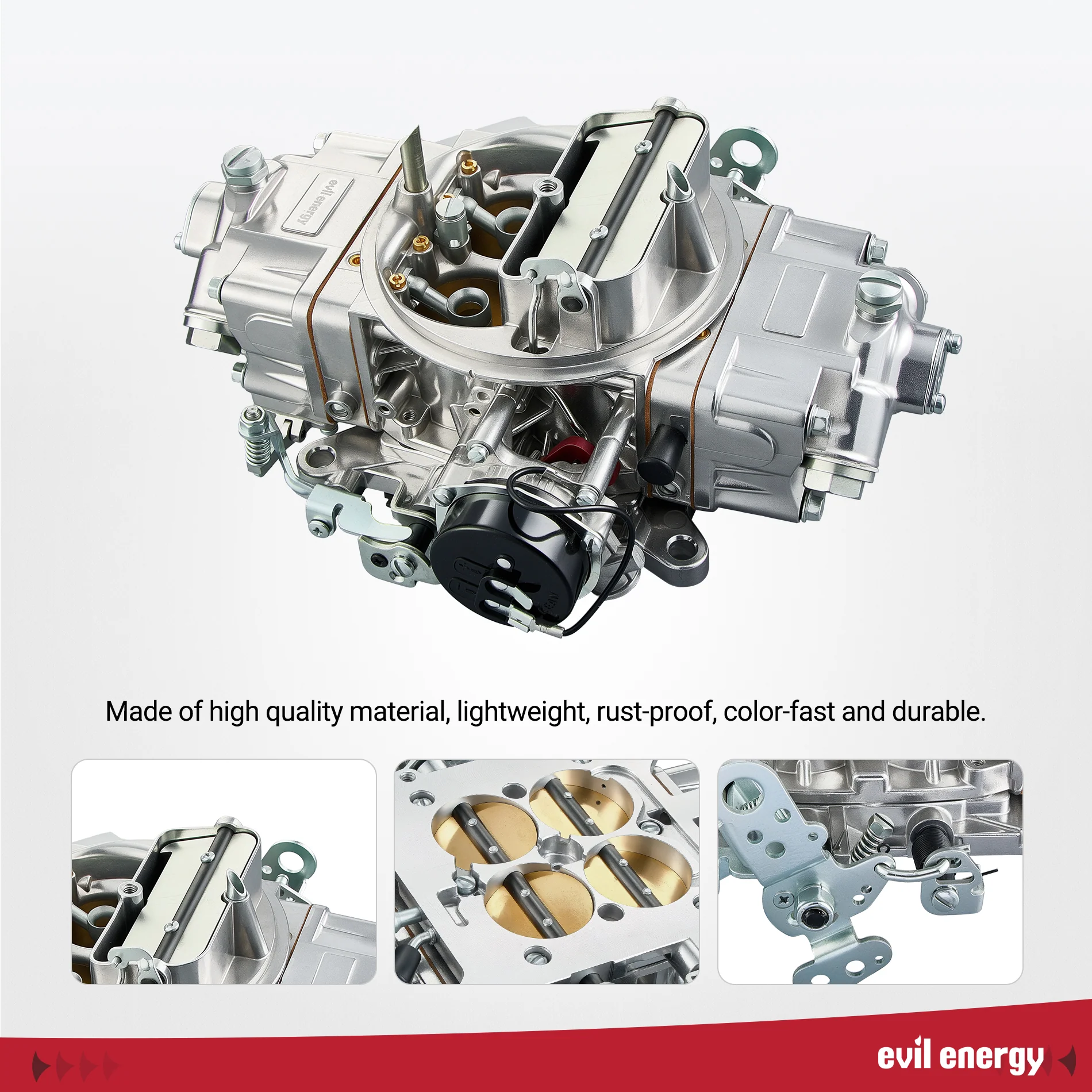 EVIL ENERGY 850 CFM 4-Barrel Street Carburetor Mechanical Secondary - Image 5