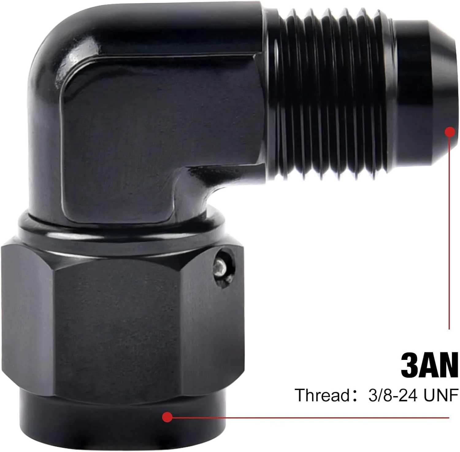 EVIL ENERGY AN Female to Male Flare 45/90 Degree Fitting Swivel Aluminium (3/4/6/8/10/12AN) - Image 4