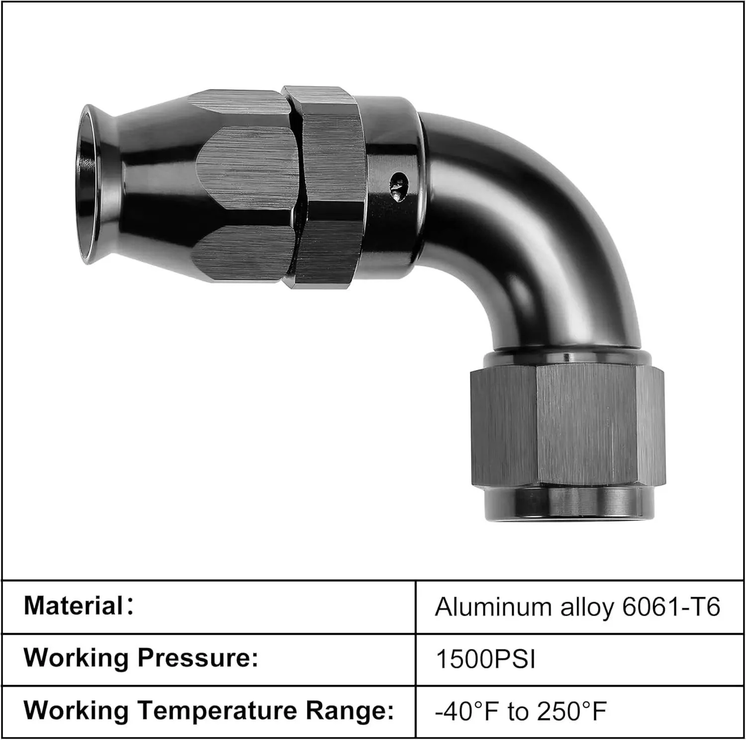 EVIL ENERGY PTFE One Piece Full Flow End Hose Fitting Aluminum Black (4/6/8/10/12AN) - Image 28