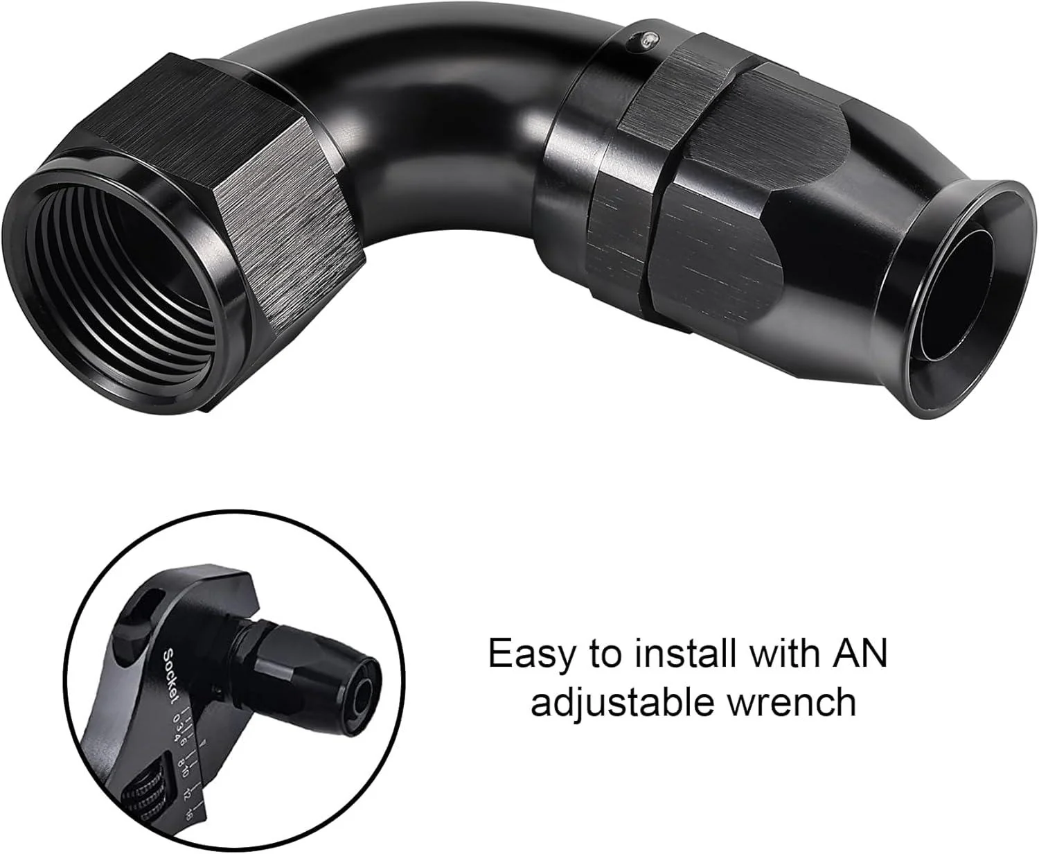 EVIL ENERGY PTFE One Piece Full Flow End Hose Fitting Aluminum Black (4/6/8/10/12AN) - Image 30
