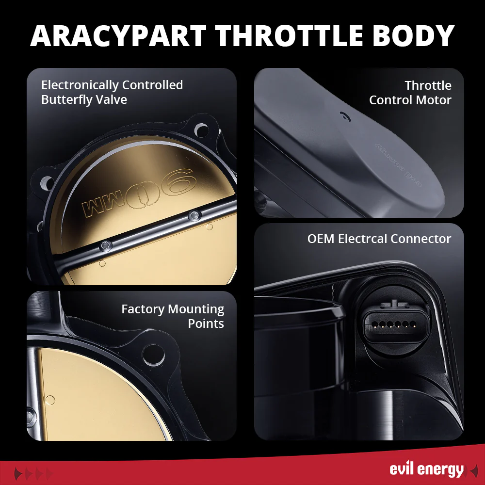 EVIL ENERGY 90mm Electronic Throttle Body Fit 6.2L Supercharged HEMI V8 Hellcat- with TPS 4 Bolt - Image 6