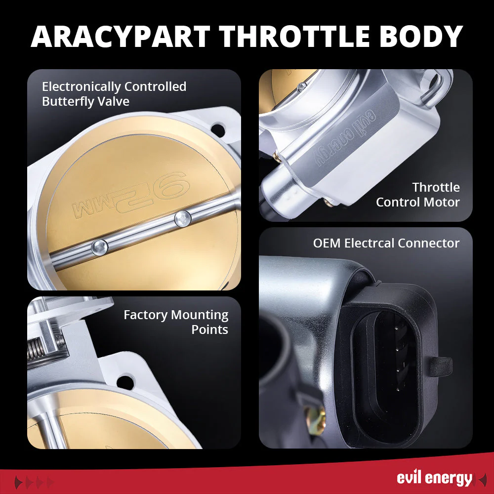 EVIL ENERGY 92MM Mechanical Throttle Body for LSX LS1 LS2 LS3 LS6 LS7 for GM Gen III with IAC 4 Bolt - Image 5