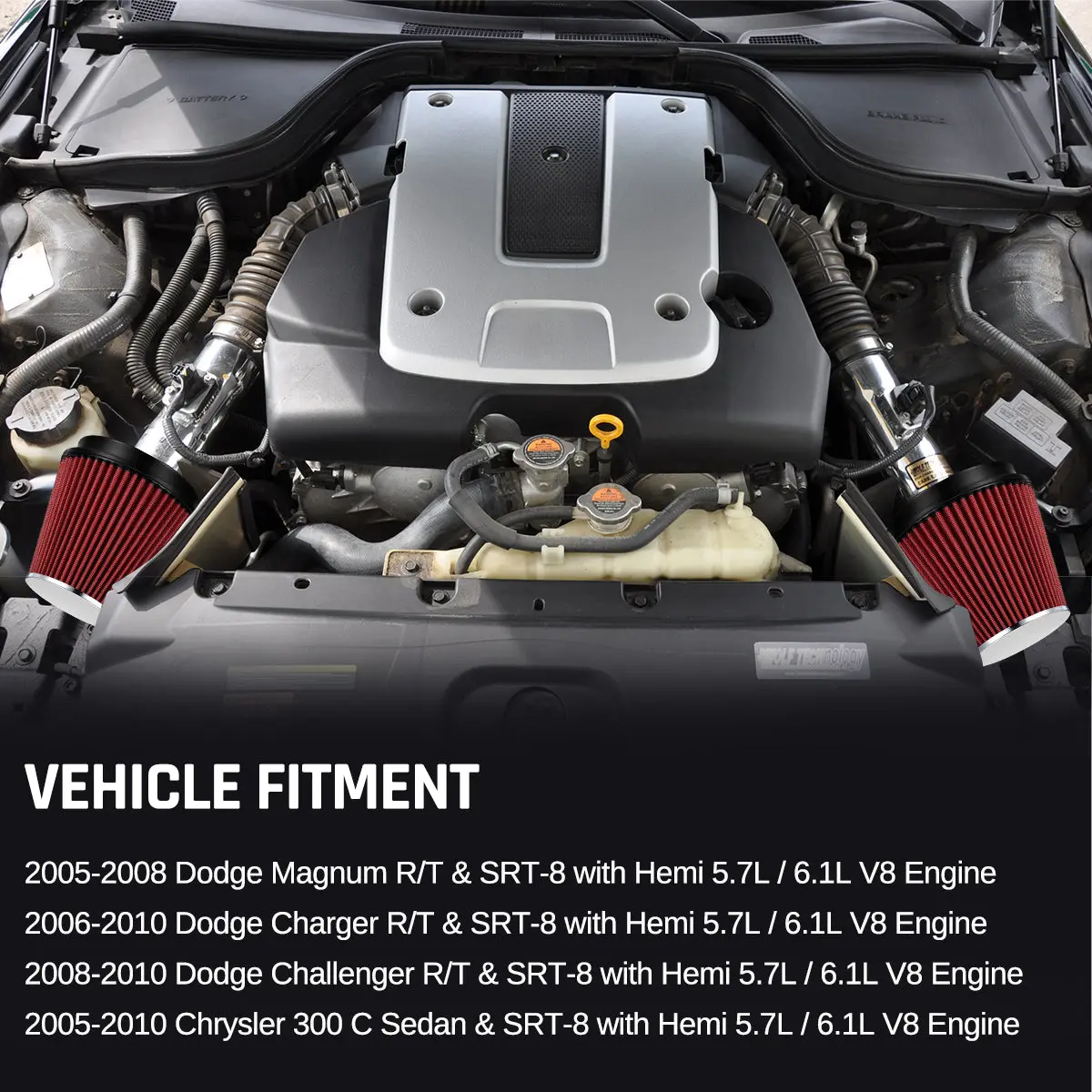 EVIL ENERGY Air Intake Kit For 2005-2010 Charger Magnum HEMI 5.7L 6.1L V8 - Image 6