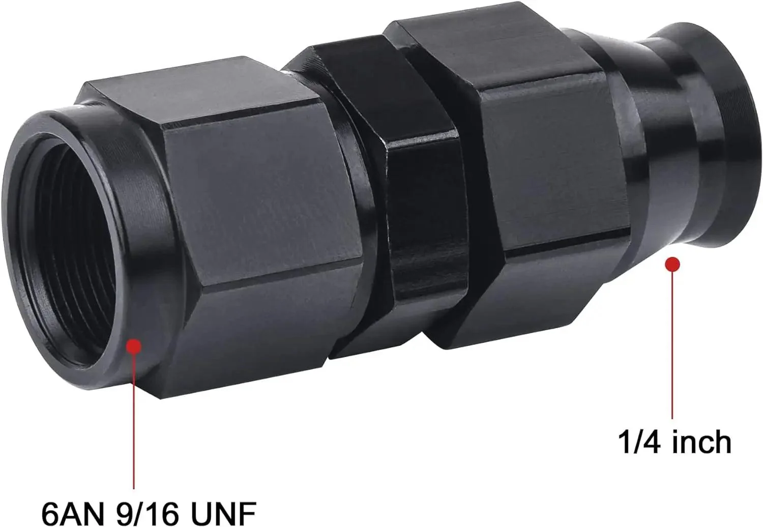 EVIL ENERGY AN Female Flare to Compression Hardline Fitting Aluminum Black - Image 5