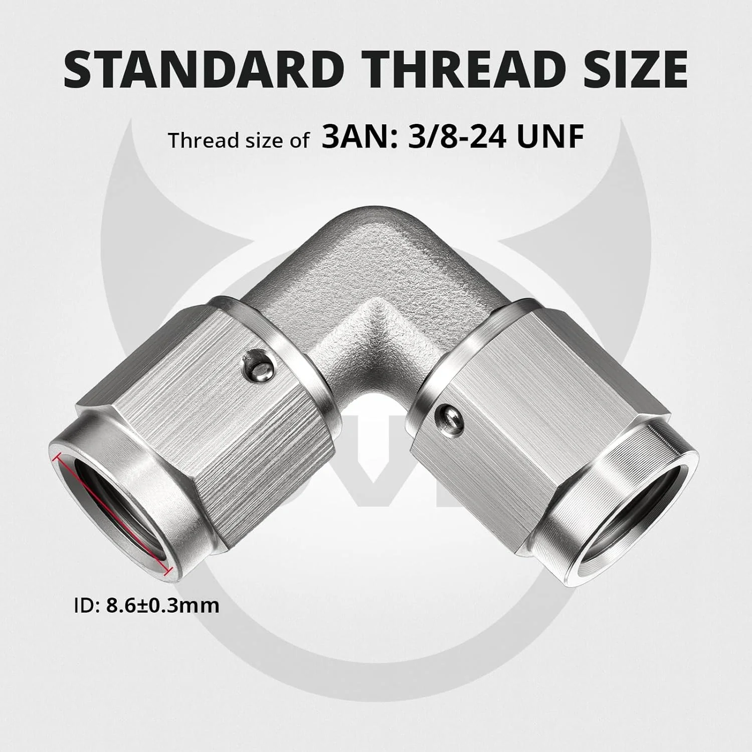 EVIL ENERGY AN Female to Female Swivel Adapter – Stainless Steel Brake & Fuel Line Fitting, Straight & 90°（3AN/4AN/6AN） - Image 6