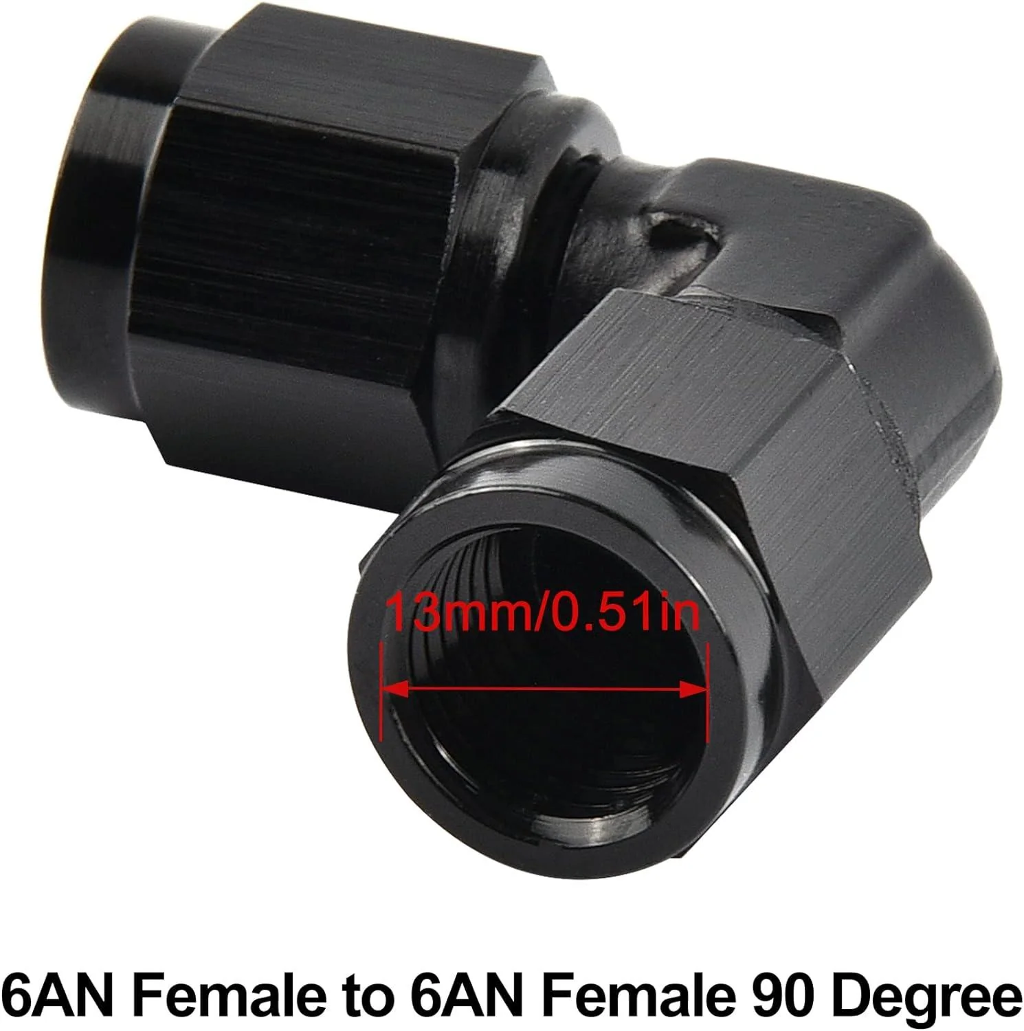 EVIL ENERGY AN Female to AN Female 90 Degree Low Profile Swivel Coupler Union Fitting Adapter Aluminum - Image 5