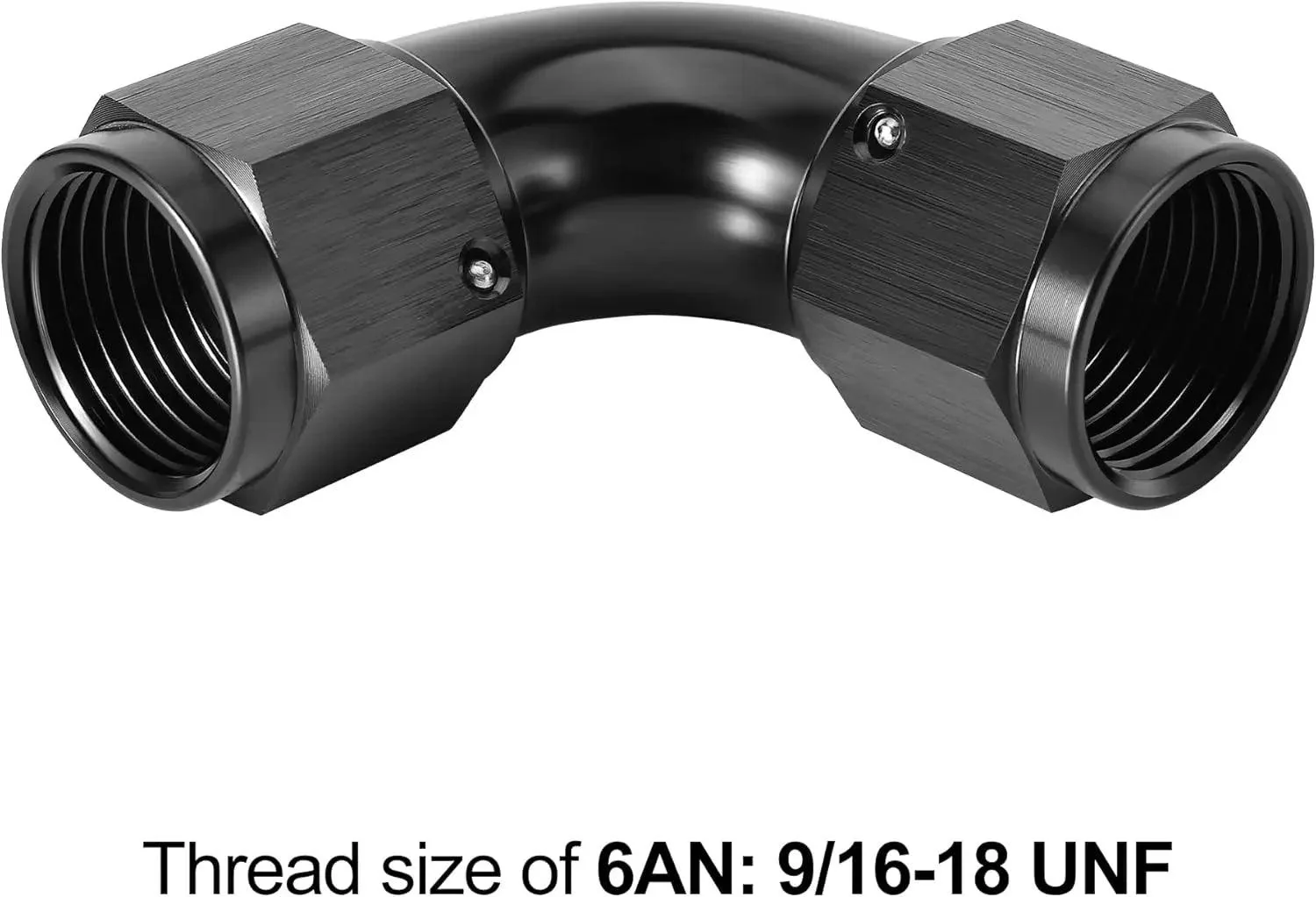 EVIL ENERGY AN Female to AN Female 90 Degree One Piece Full Flow Swivel Coupler Union Fitting Adapter Aluminum - Image 3