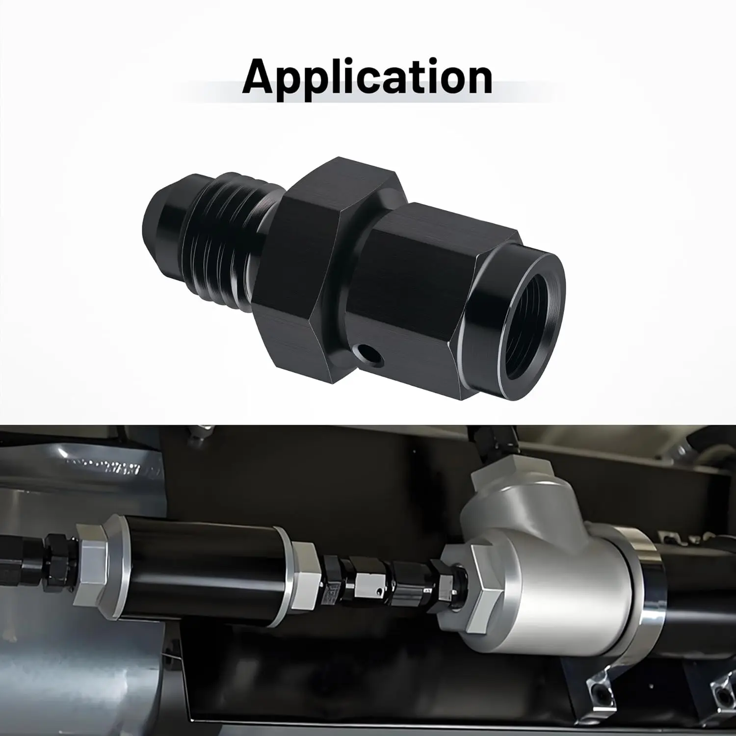 EVIL ENERGY AN Female Swivel to AN Male Flare Expander Fitting Adapter 6061 T6 Aluminum Black - Image 17