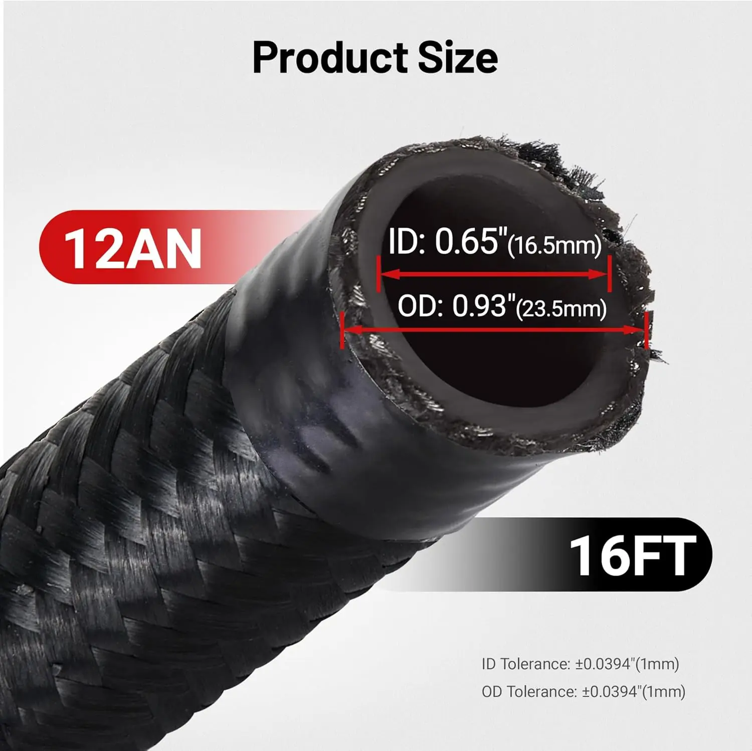 EVIL ENERGY AN Fuel Line Kit 4/6/8/10/12AN, 16/20FT Nylon Braided CPE Hose with 12PCS Fittings Kit - Image 10