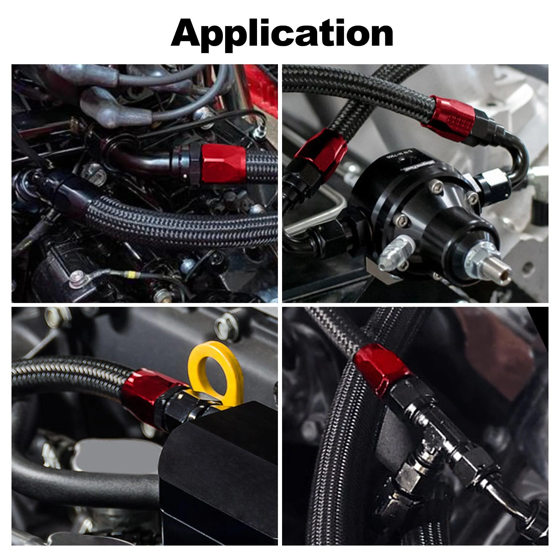 EVIL ENERGY AN Hose End Fitting Red&Black Swivel Aluminum (4/6/8/10/12AN) - Image 14