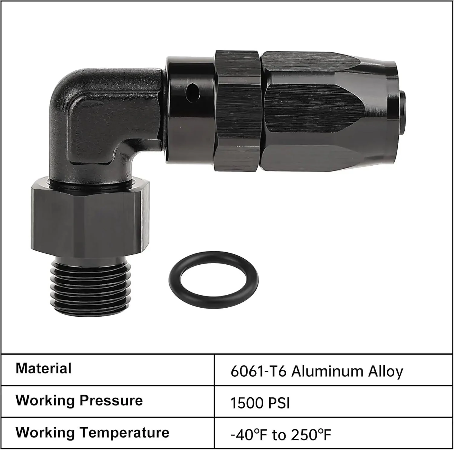 EVIL ENERGY AN Hose End to AN ORB 90 Degree Fitting Swivel for CPE Braided Hose - Image 4