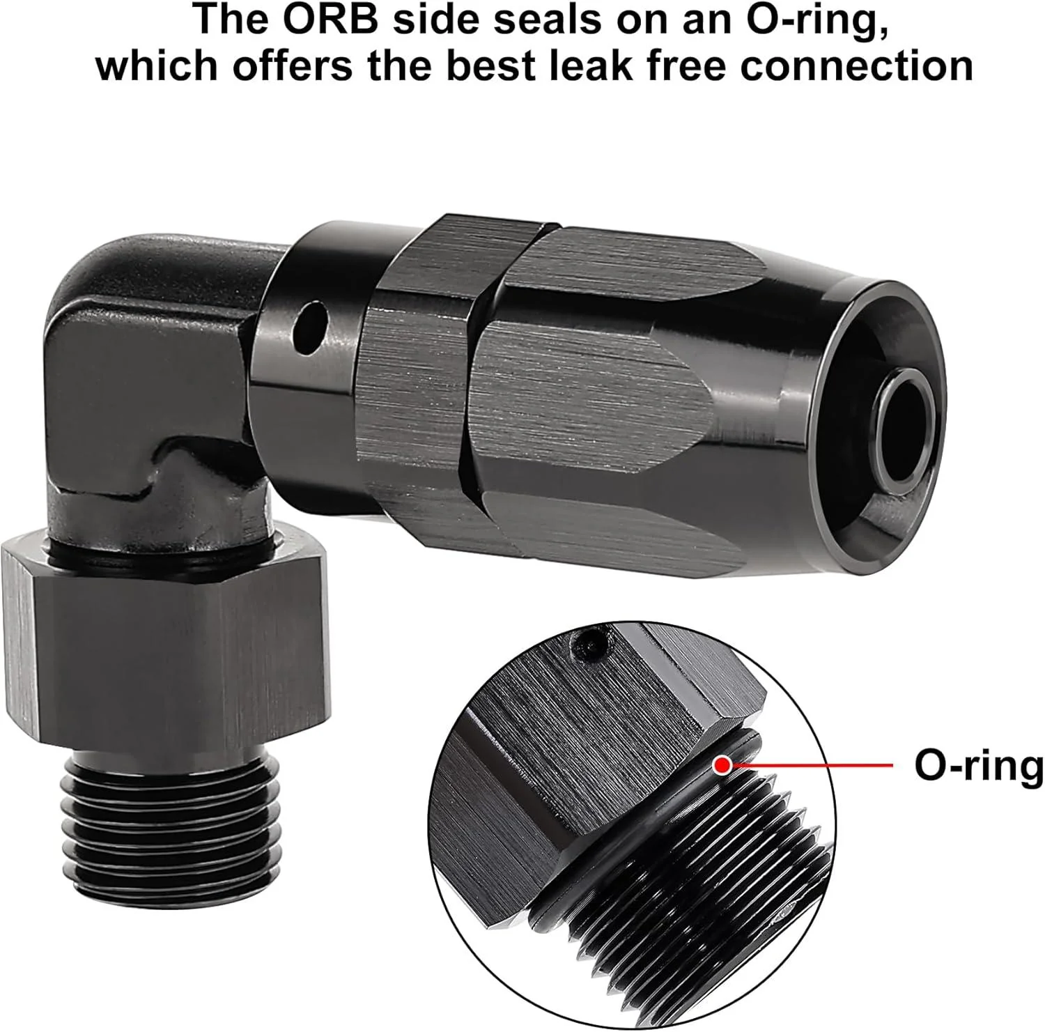 EVIL ENERGY AN Hose End to AN ORB 90 Degree Fitting Swivel for CPE Braided Hose - Image 5