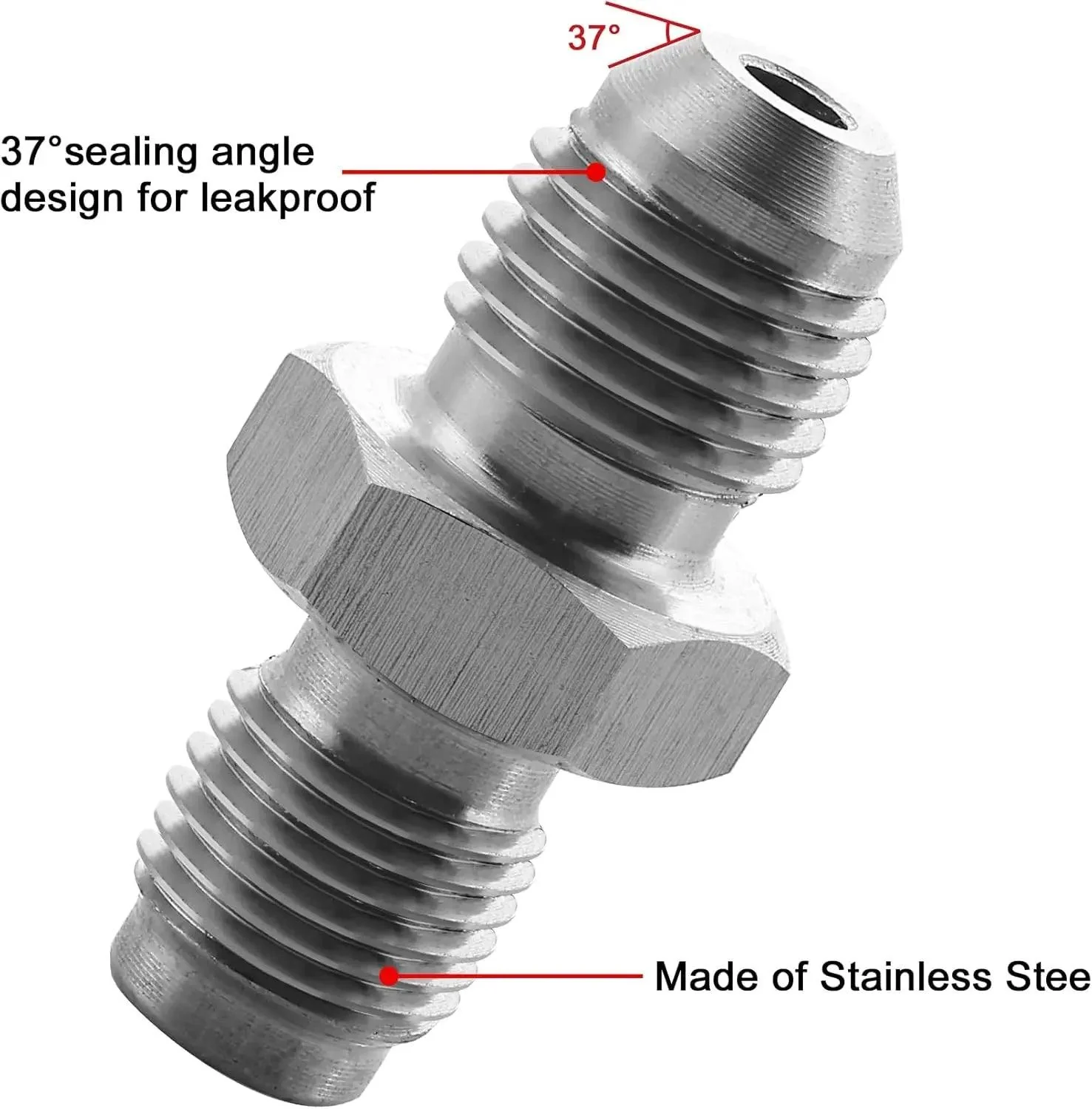EVIL ENERGY AN Male Flare to Male Metric Thread Brake Fitting Stainless Steel Adapter - Image 3