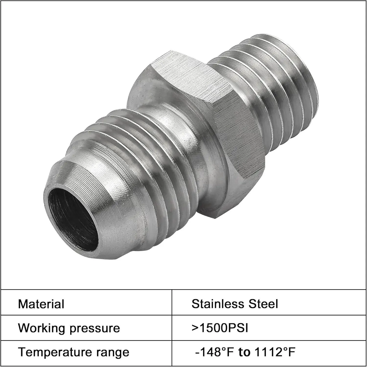 EVIL ENERGY AN Male Flare to Male Metric Thread Brake Fitting Stainless Steel Adapter - Image 4
