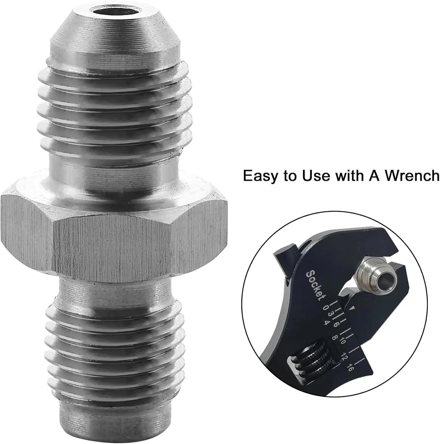 EVIL ENERGY AN Male Flare to Male Metric Thread Brake Fitting Stainless Steel Adapter - Image 5