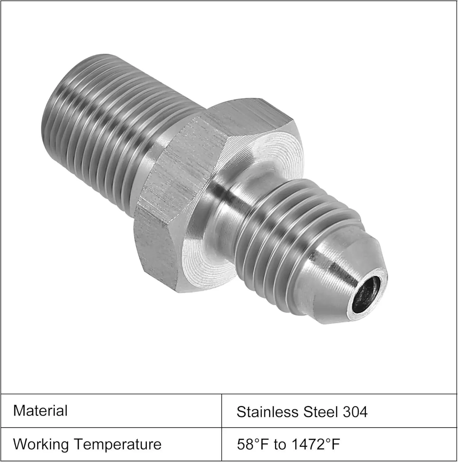 EVIL ENERGY AN Male Flare to NPT Pipe Fitting Adapter Stainless Steel Straight/90 Degree - Image 6