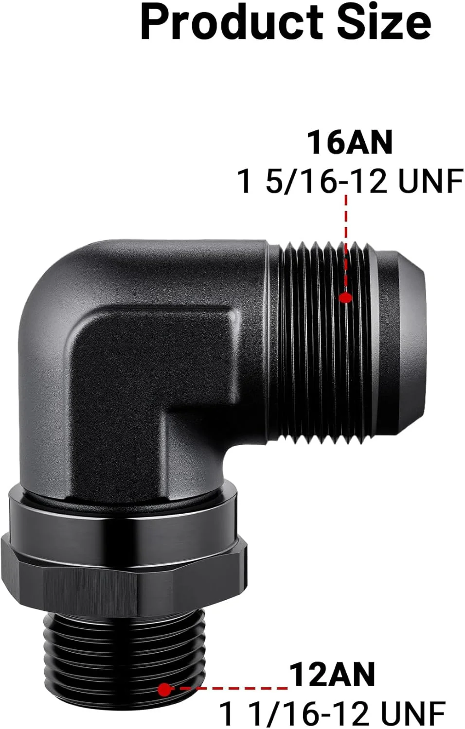 EVIL ENERGY 6/8/10/12/16AN Flare to AN ORB Male Swivel Adapter Fitting 90 Degree Black - Image 26
