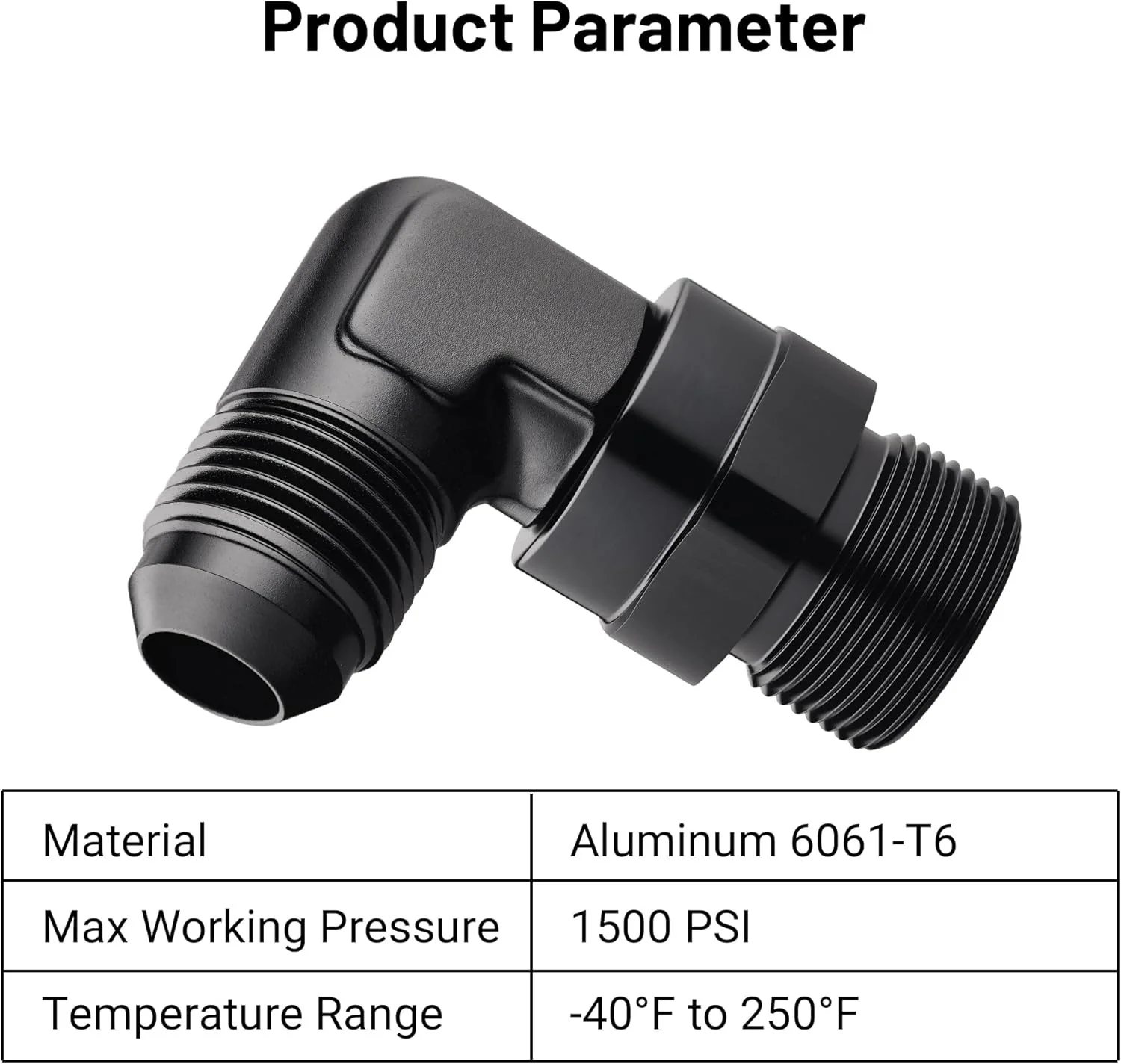 EVIL ENERGY 6/8/10/12/16AN Flare to AN ORB Male Swivel Adapter Fitting 90 Degree Black - Image 31