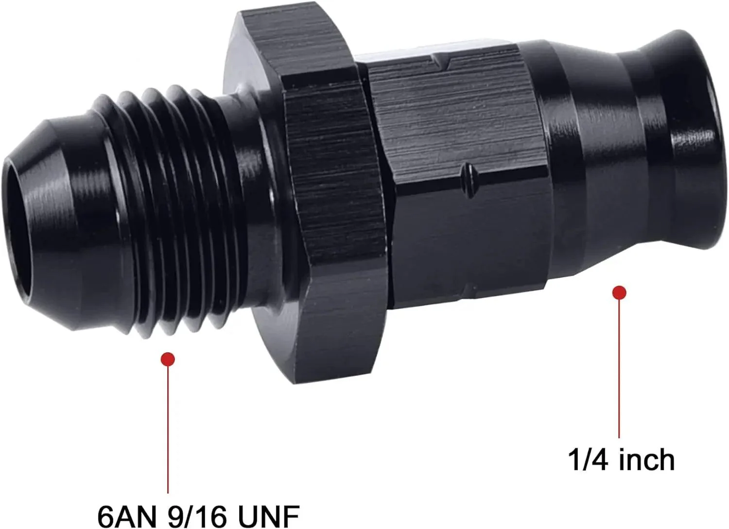EVIL ENERGY AN Male to Hardline Compression Fitting Adapter Aluminum Black - Image 5