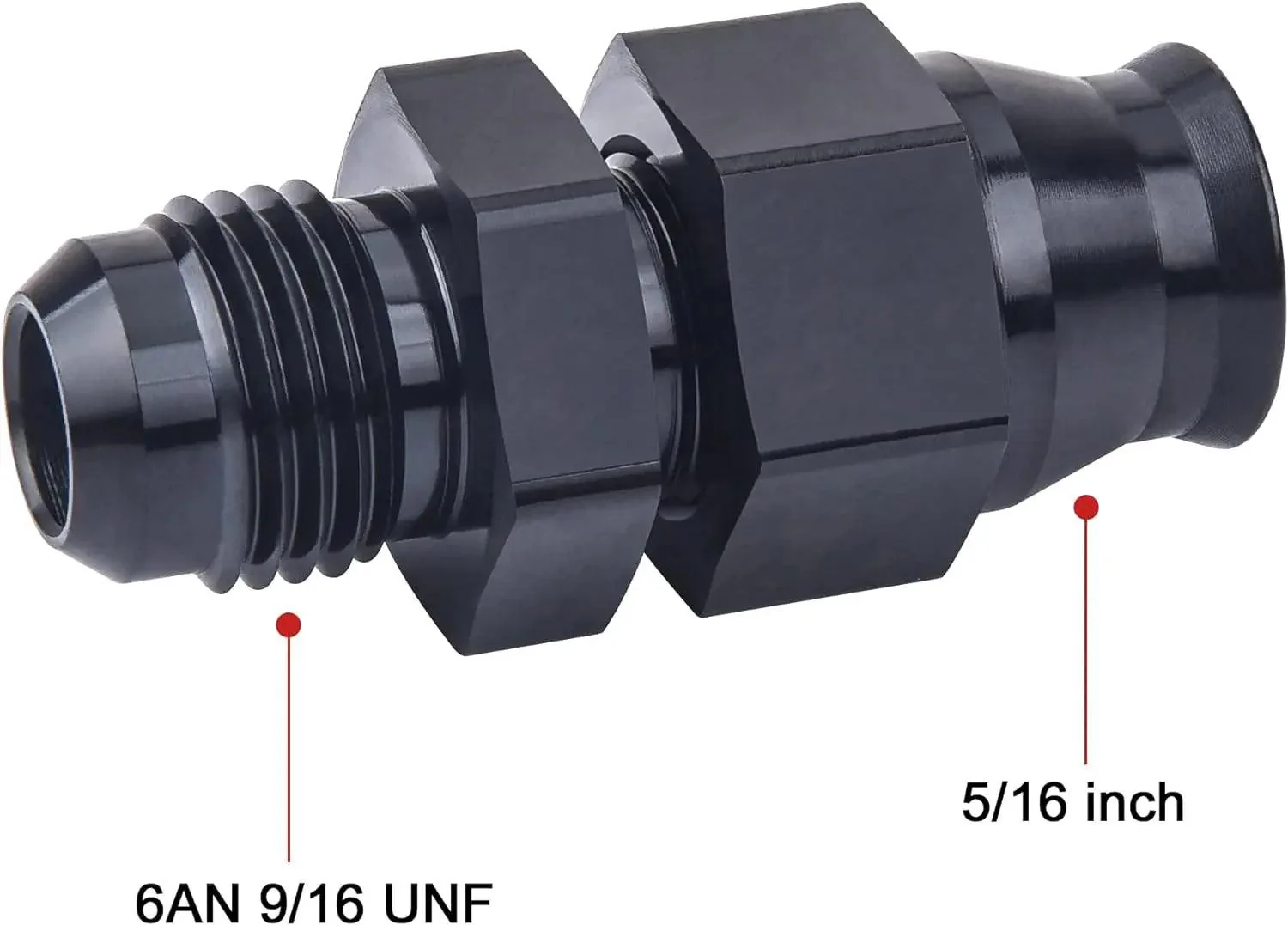 EVIL ENERGY AN Male to Hardline Compression Fitting Adapter Aluminum Black - Image 7