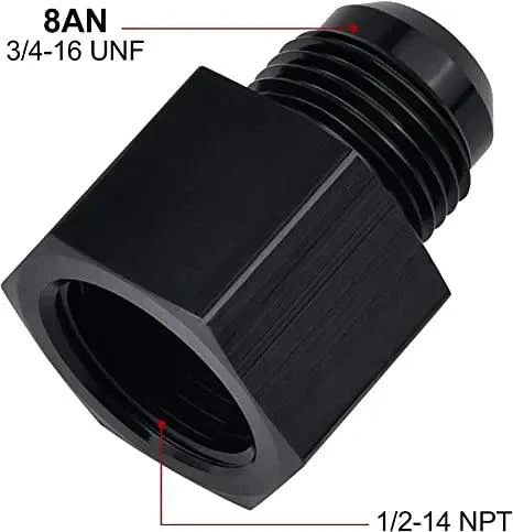 EVIL ENERGY AN Male Flare to NPT Female Fitting Adapter Aluminum 2PCS - Image 6