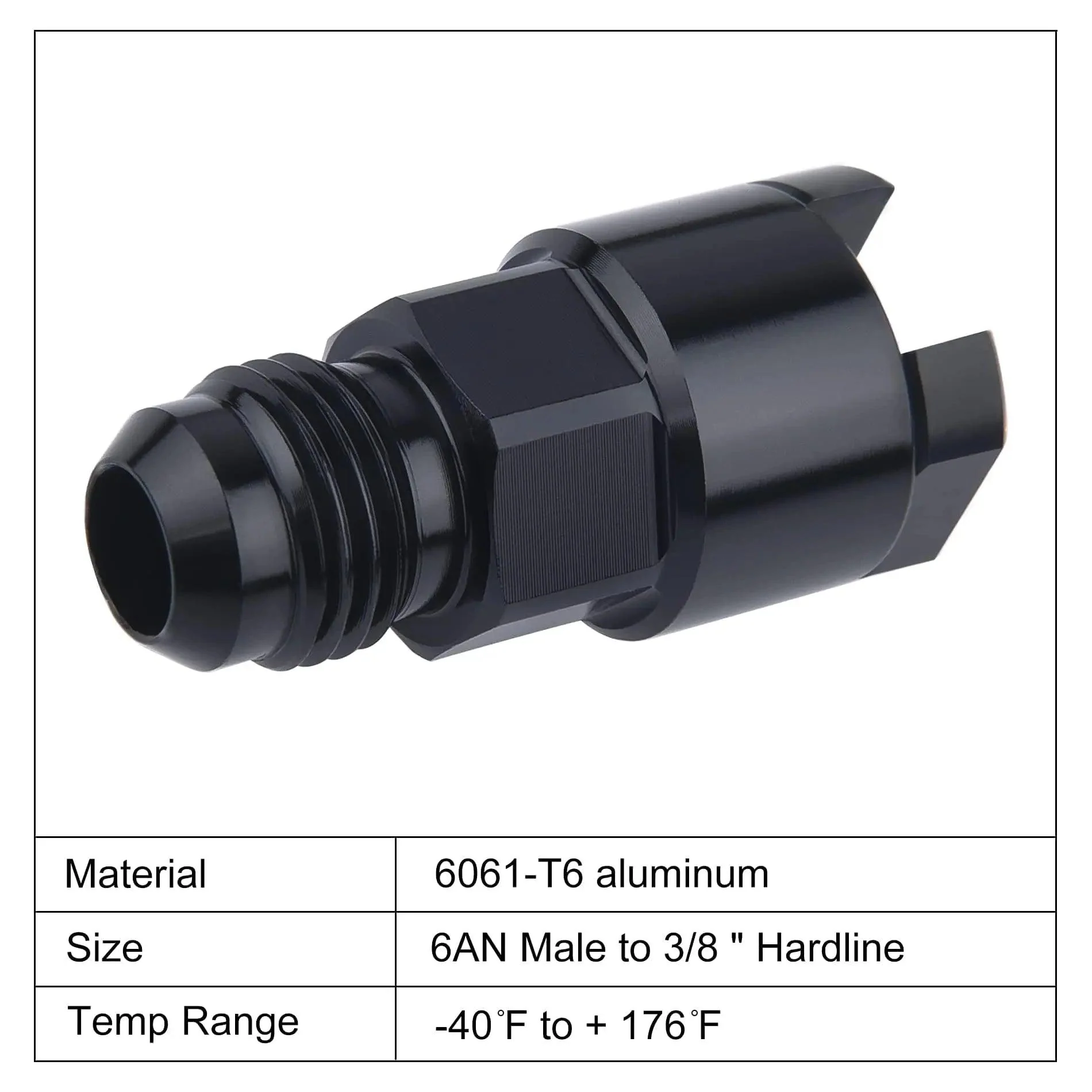 EVIL ENERGY 6AN to 5/16 & 3/8 inch EFI Quick-Disconnect Fuel Rail Fitting – Aluminum LS Swap Adapter - Image 6