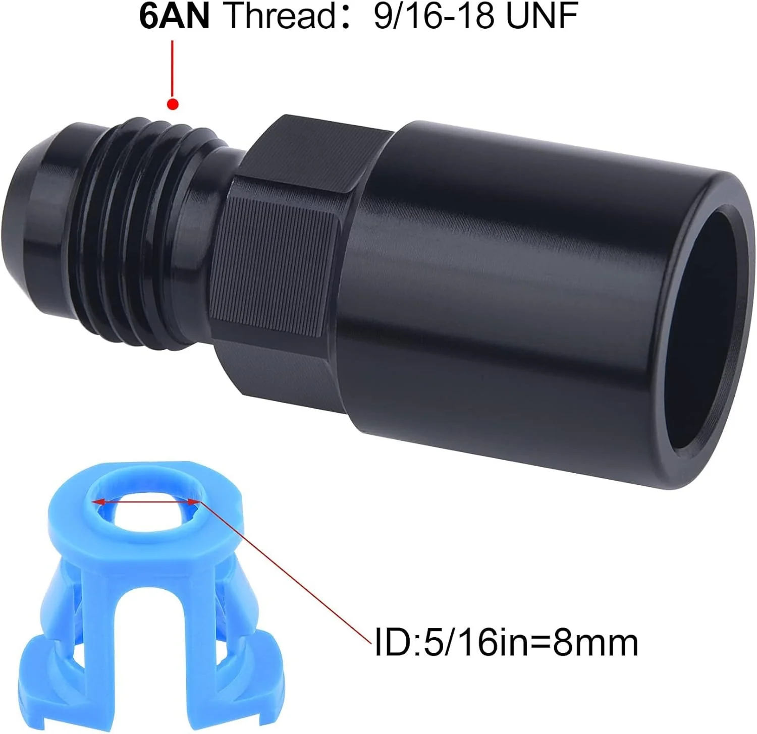EVIL ENERGY 6/8AN Male to SAE Quick-Disconnect Fittings Female Push-On EFI Ls Swap Fitting - Image 7