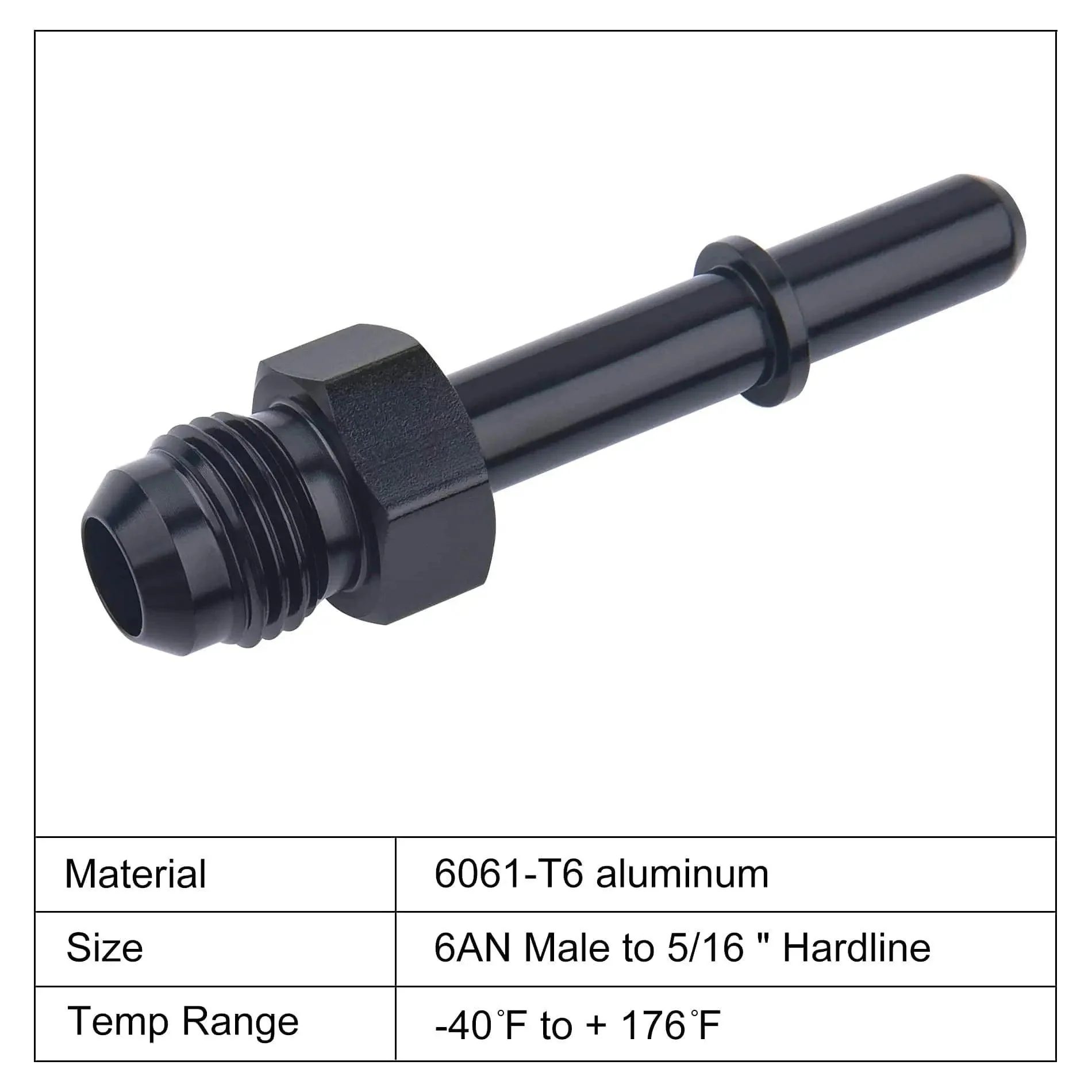 EVIL ENERGY 6/8AN Male to SAE Quick-Disconnect Male Push-On EFI Ls Swap Fitting Adapter - Image 4