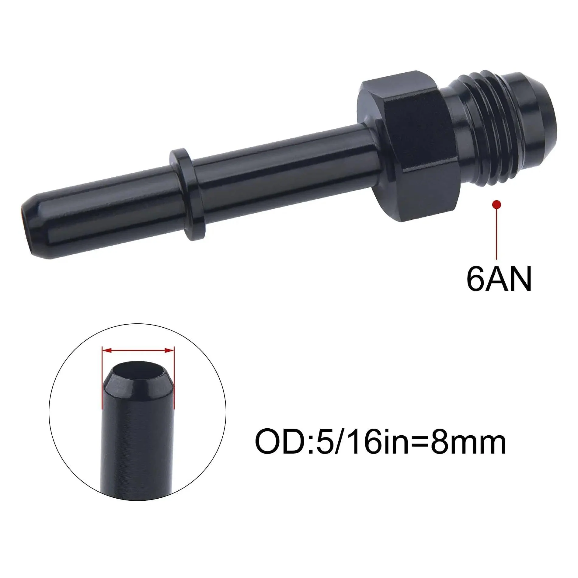 EVIL ENERGY 6/8AN Male to SAE Quick-Disconnect Male Push-On EFI Ls Swap Fitting Adapter - Image 7