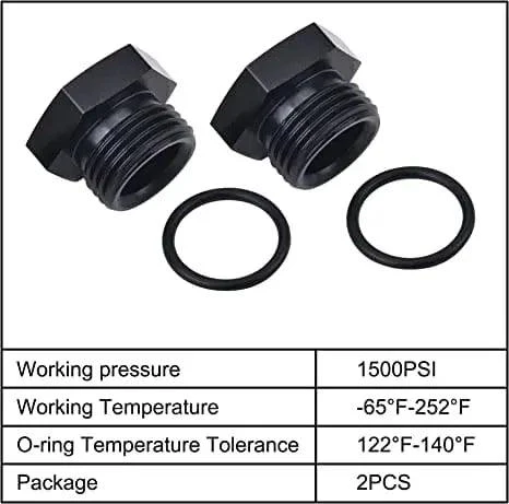 EVIL ENERGY 6/8/10AN Block off Cap ORB Plug Fitting Adapter Male Aluminum - Image 3