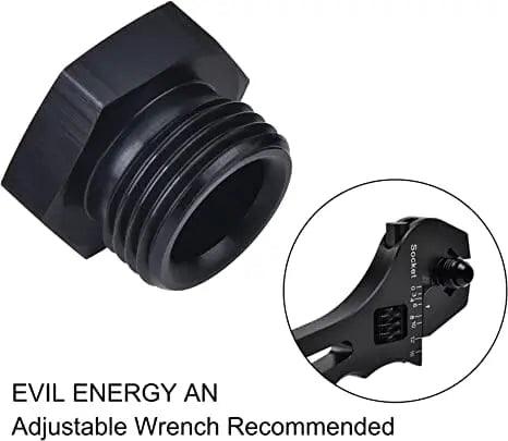 EVIL ENERGY 6/8/10AN Block off Cap ORB Plug Fitting Adapter Male Aluminum - Image 5