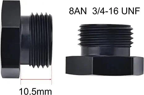 EVIL ENERGY 6/8/10AN Block off Cap ORB Plug Fitting Adapter Male Aluminum - Image 7