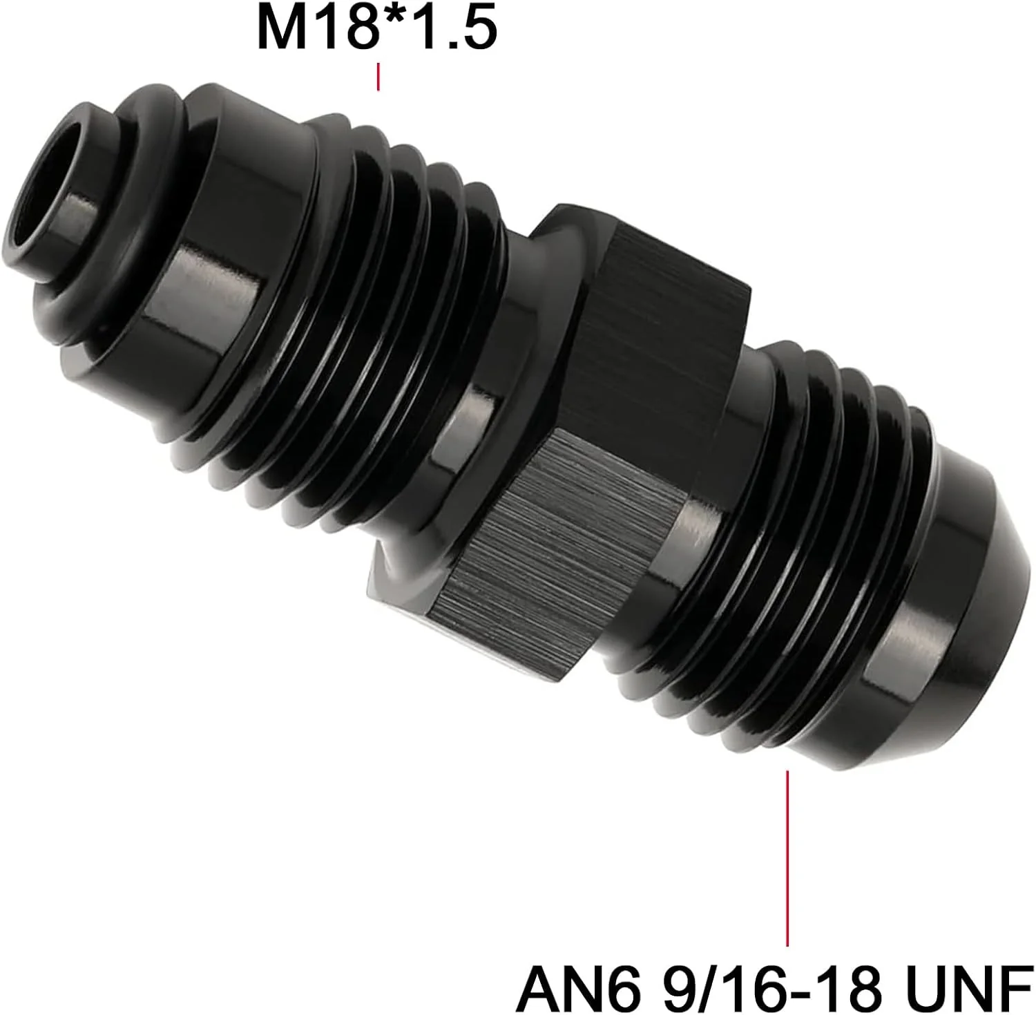 EVIL ENERGY AN Male Flare to Metric O Ring Seal Power Steering Adapter Fitting Aluminum - Image 4