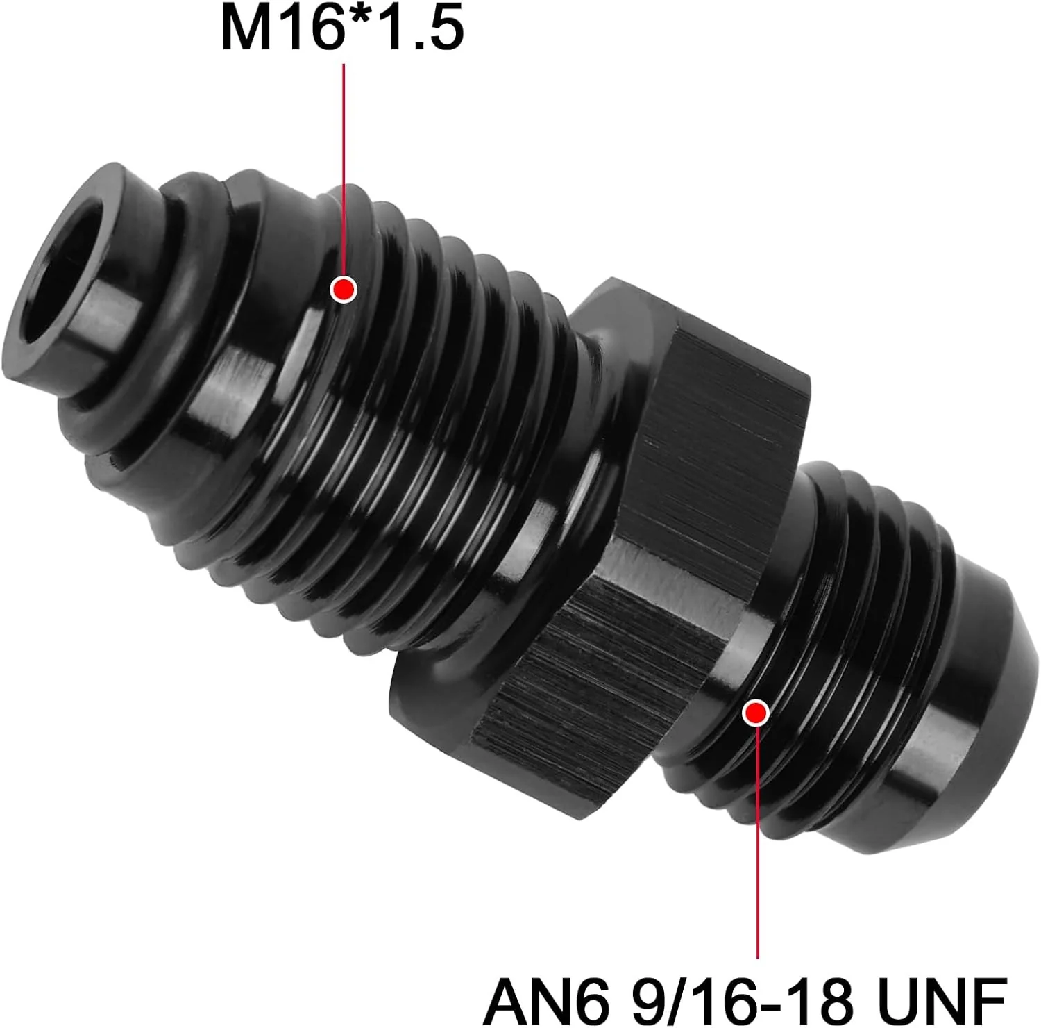 EVIL ENERGY AN Male Flare to Metric O Ring Seal Power Steering Adapter Fitting Aluminum - Image 5